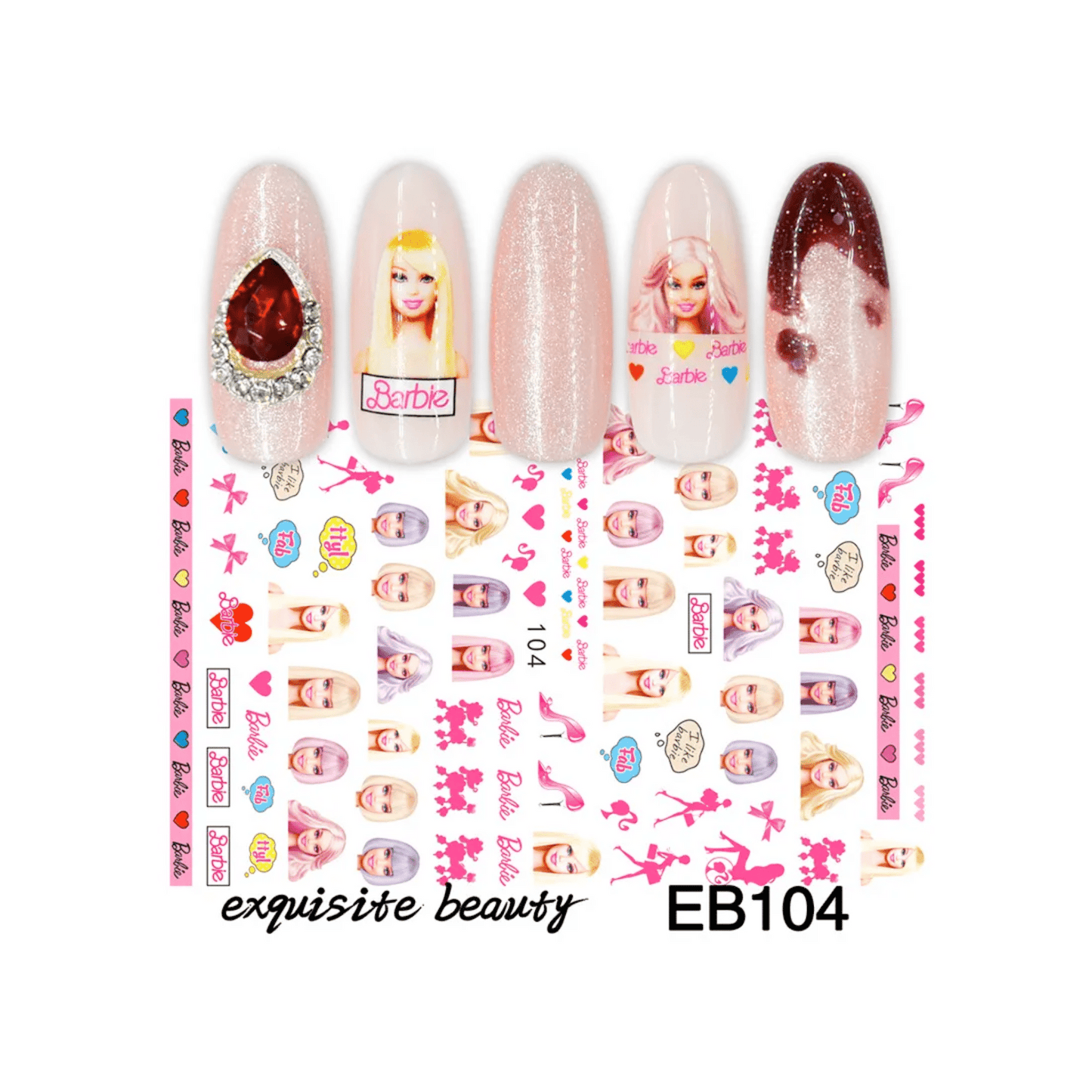 Barbie Límmiðar - 6 gerðir