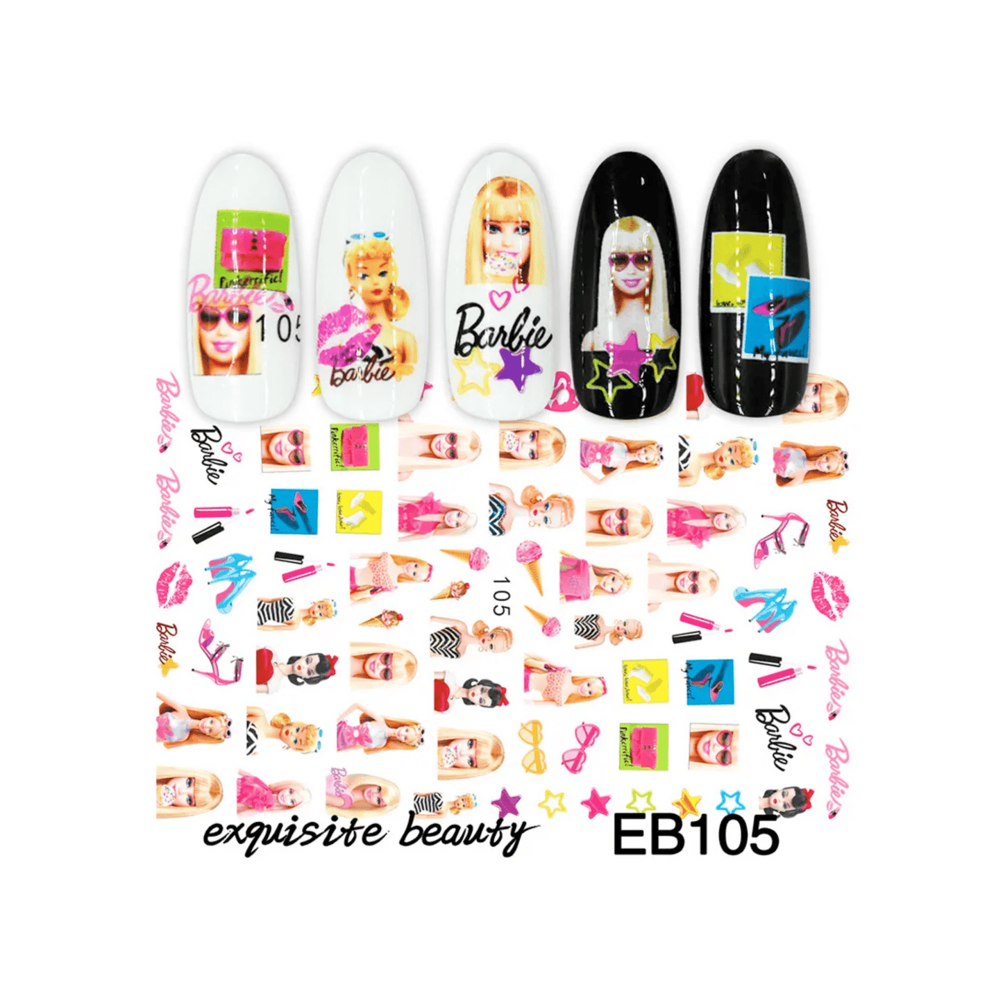 Barbie Límmiðar - 6 gerðir