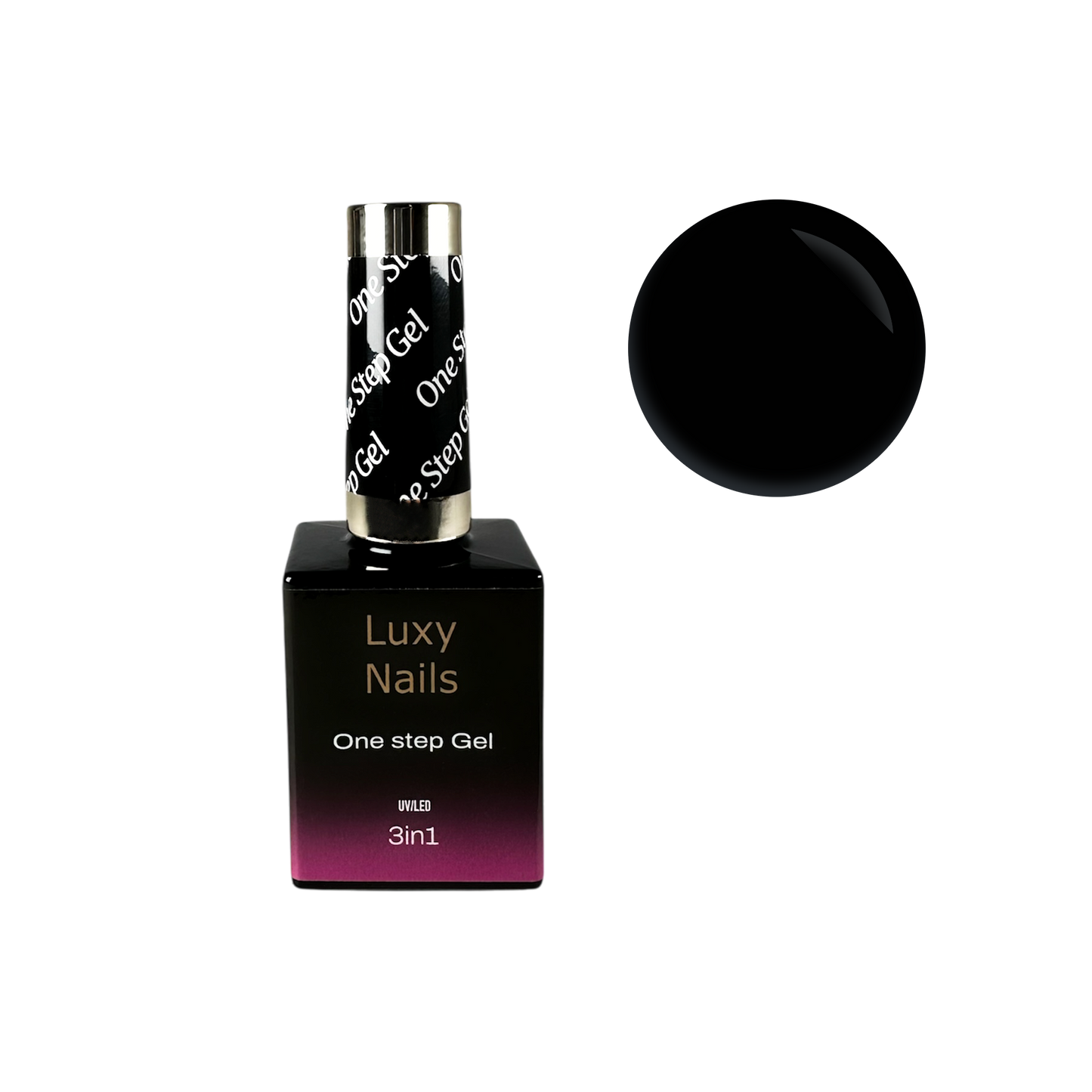 One Step HEMA FREE No Wipe Gel Polish - Black Vision
