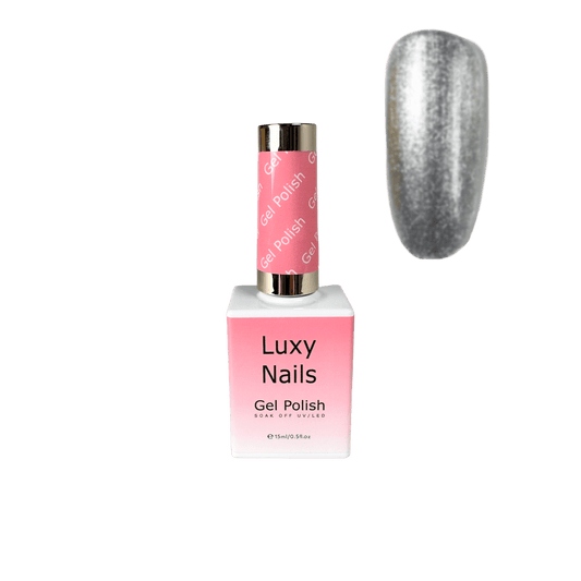 Luxy Nails Gel Polish - Silver Glitter Sky