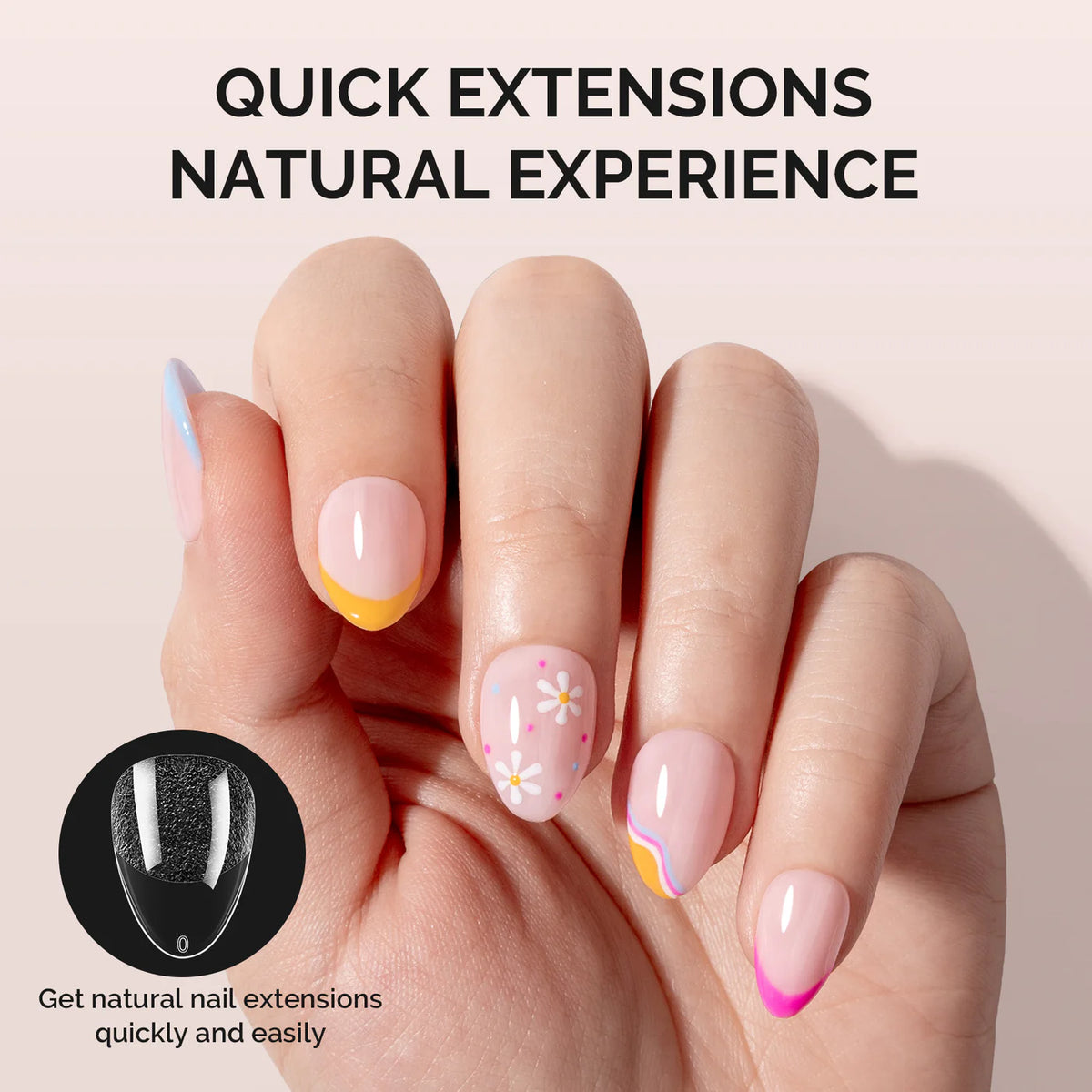 300Pcs Half Matte Clear Acrylic Full Cover Nail Tips - Extra Short Almond