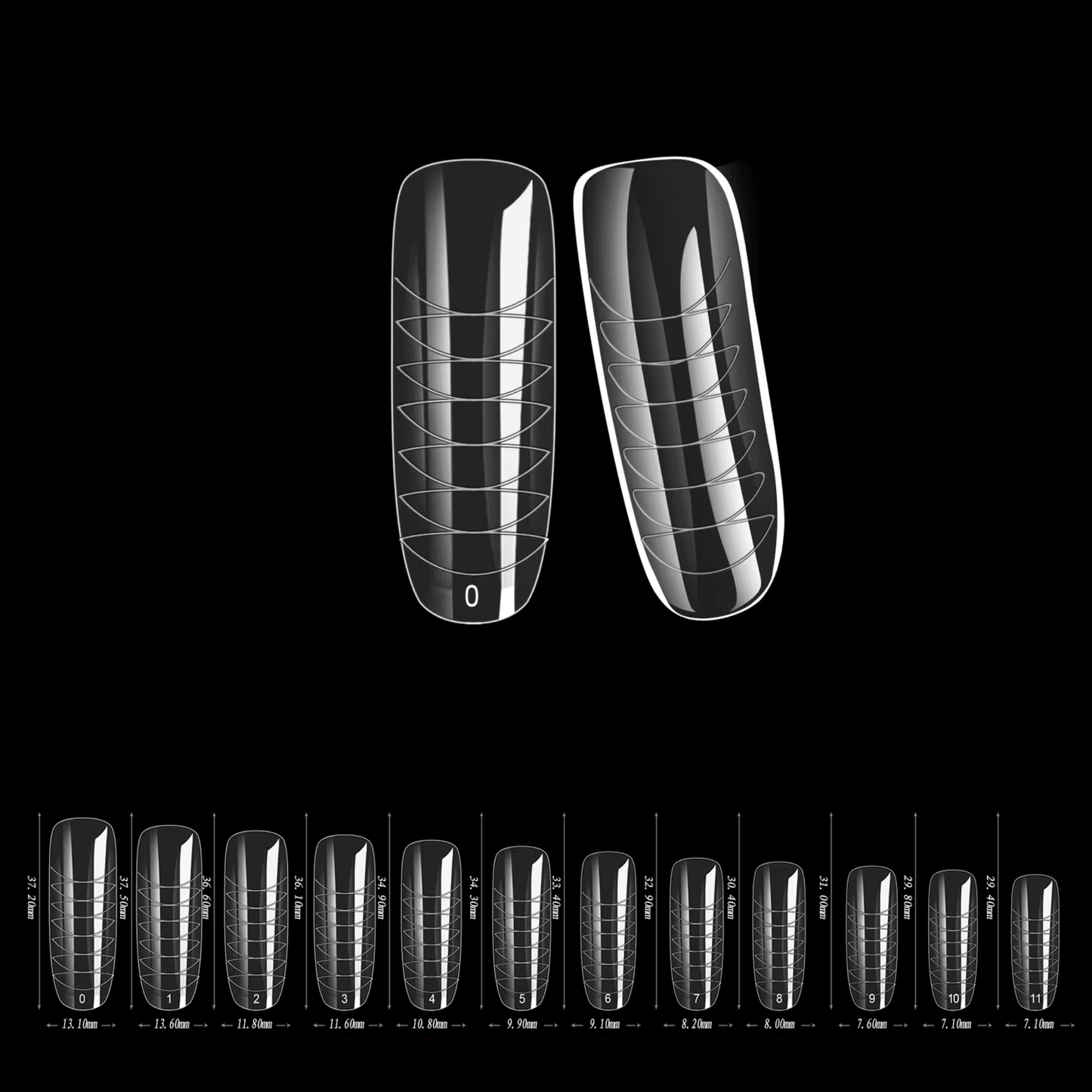 Dual Forms Nail Tips - 6 gerðir