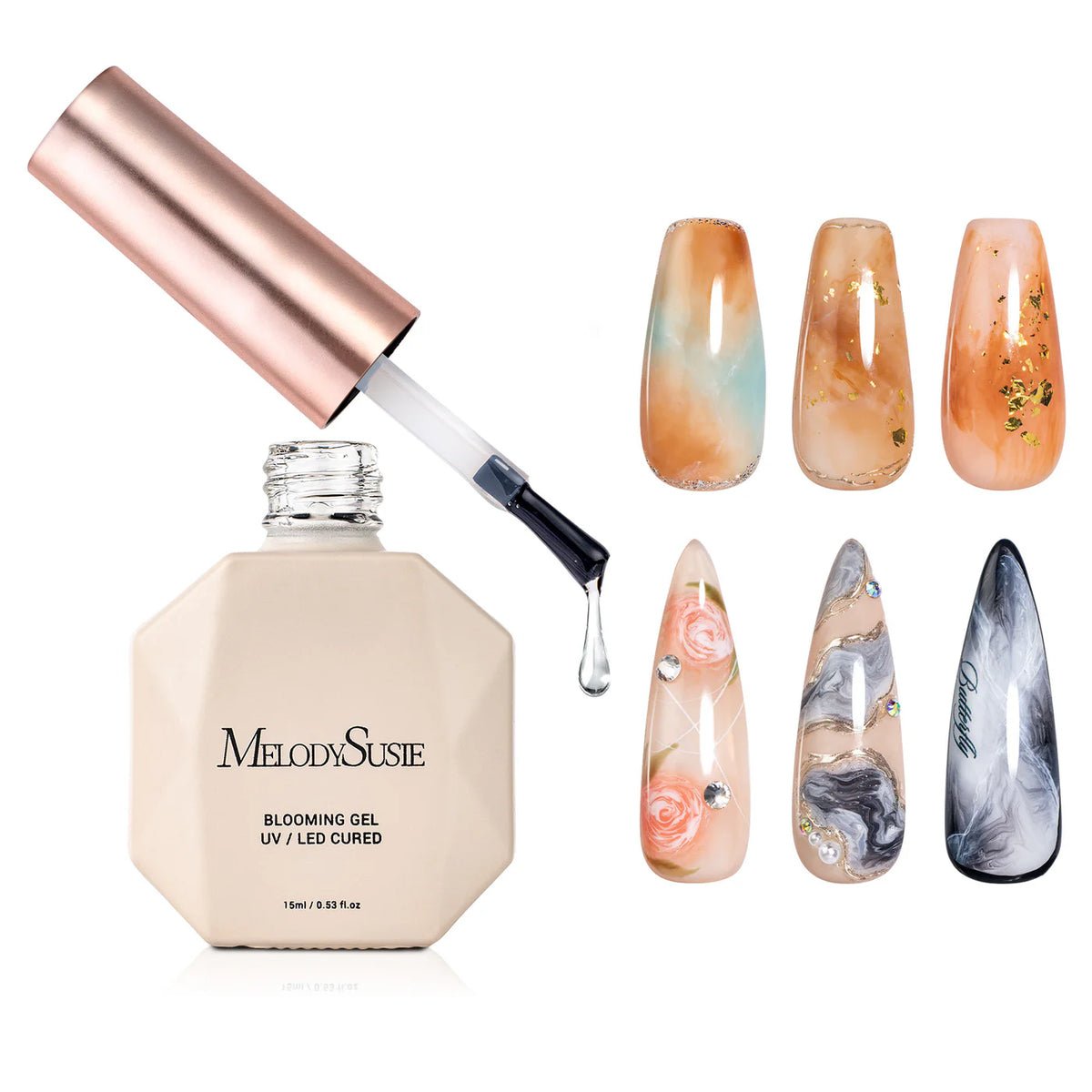 Blossom Gel for Press-On Nails - Clear Blooming Gel 15ml