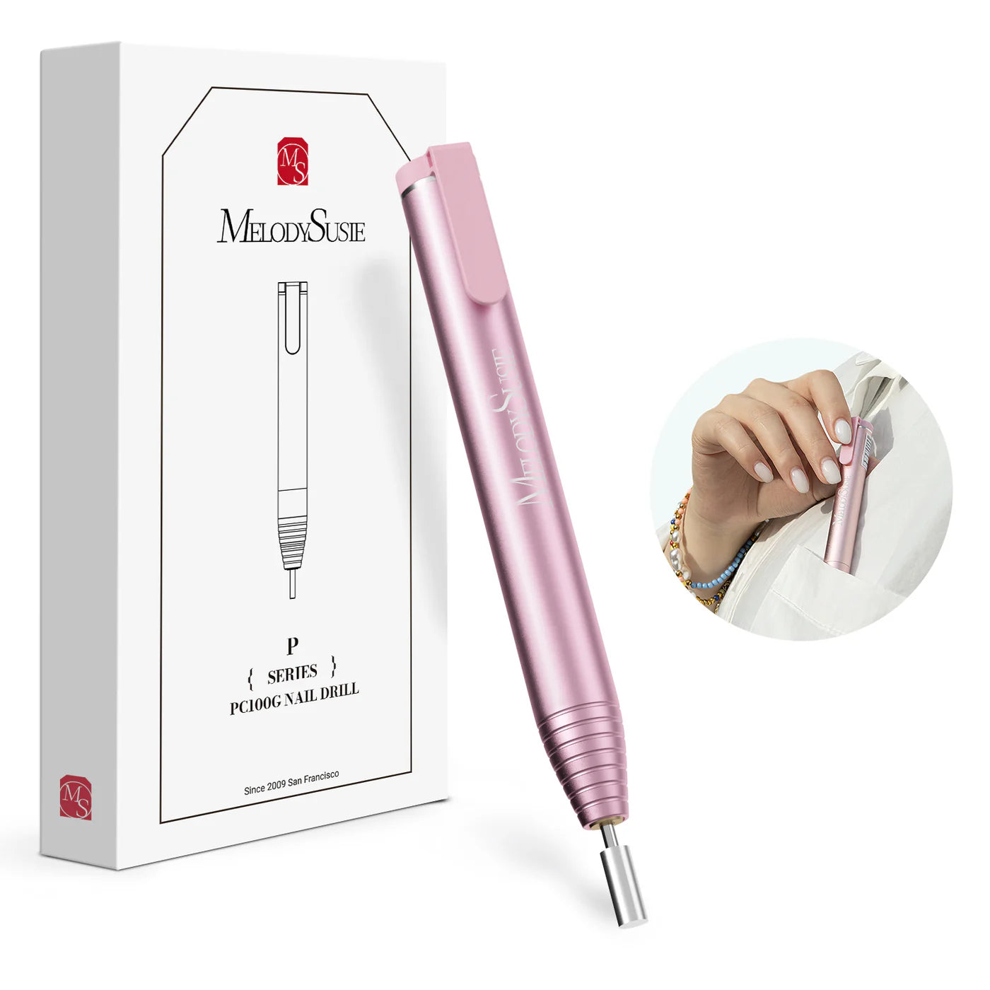 PocketNail PC100GR Innovative Pen-Shaped Portable Nail Drill 20,000RPM