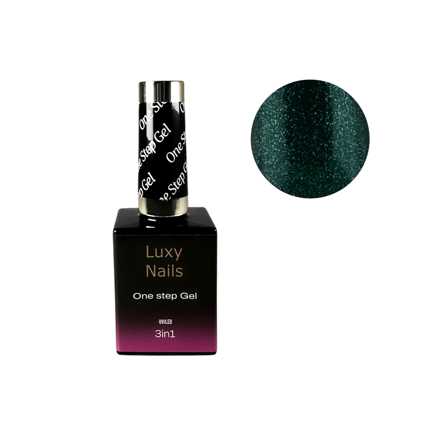One Step HEMA FREE No Wipe Gel Polish - Sparkling Green