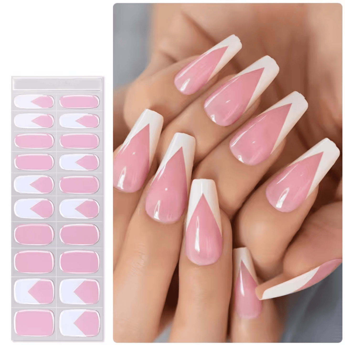 Semi Cured Gel Nail Stickers - 36 gerðir