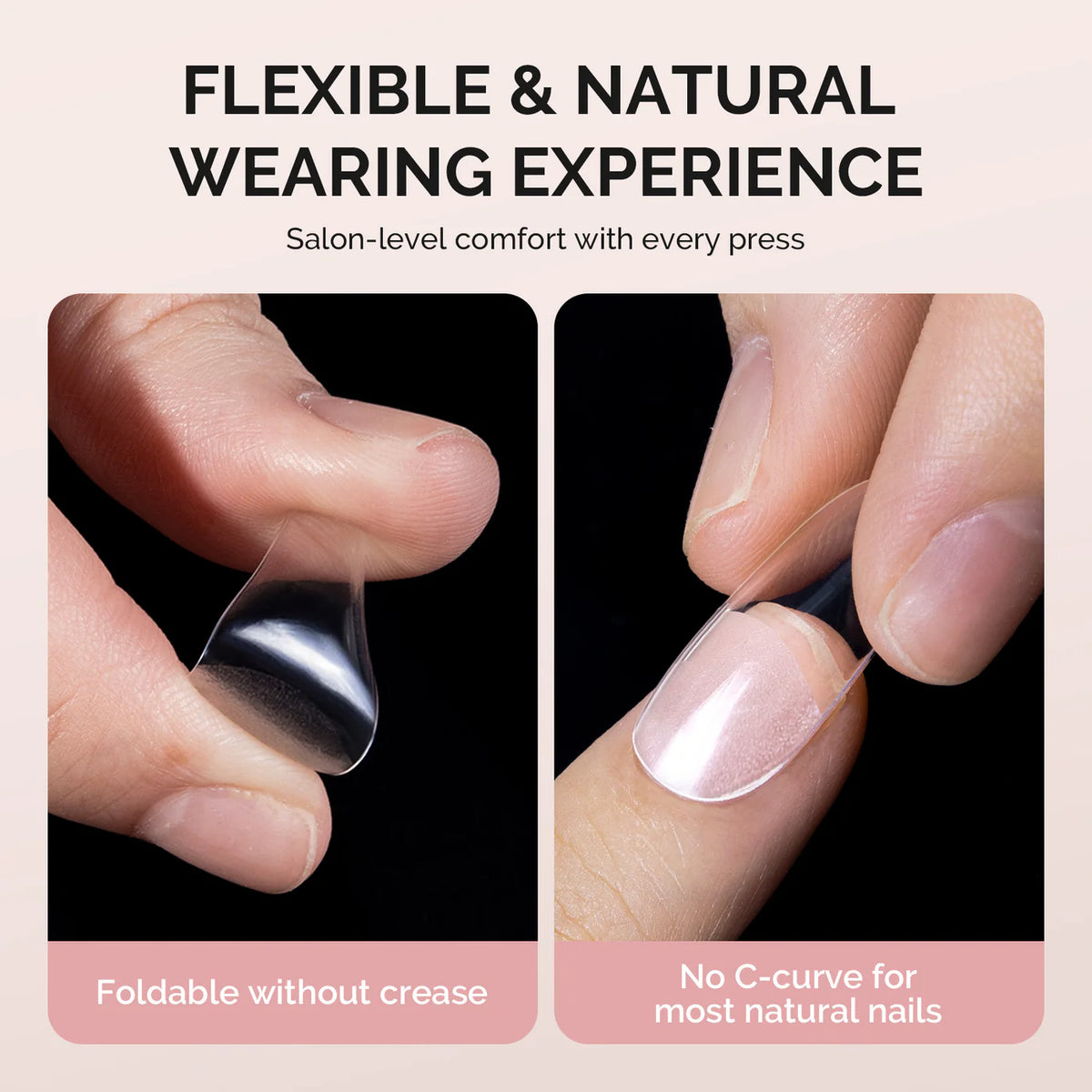 300Pcs Half Matte Clear Acrylic Full Cover Nail Tips - Extra Short Almond
