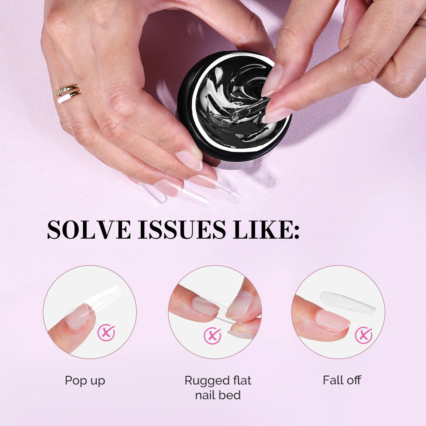 Solid Nail Glue Gel