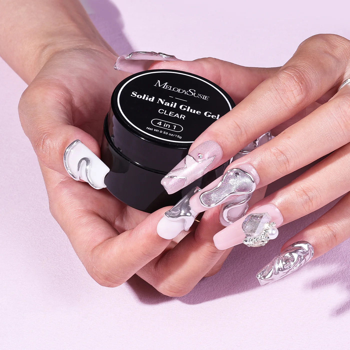 Solid Nail Glue Gel