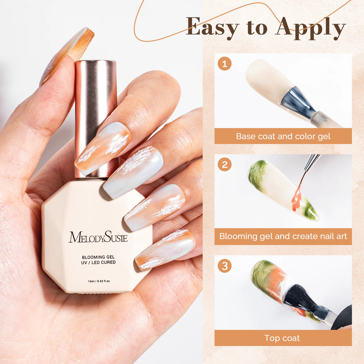 Blossom Gel for Press-On Nails - Clear Blooming Gel 15ml