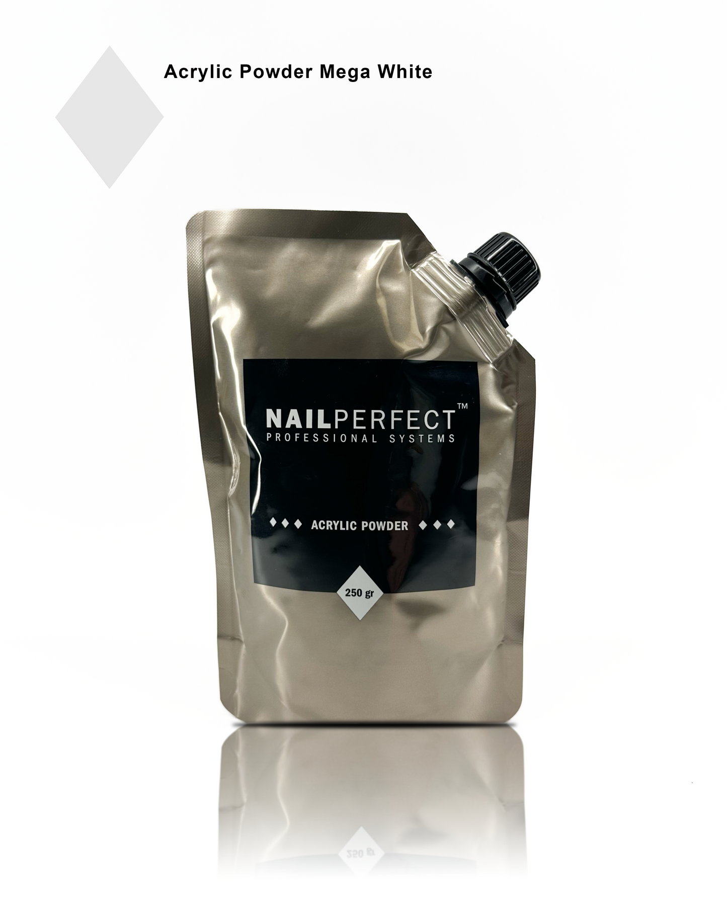 Acrylic Powder Mega White - 3 stærðir