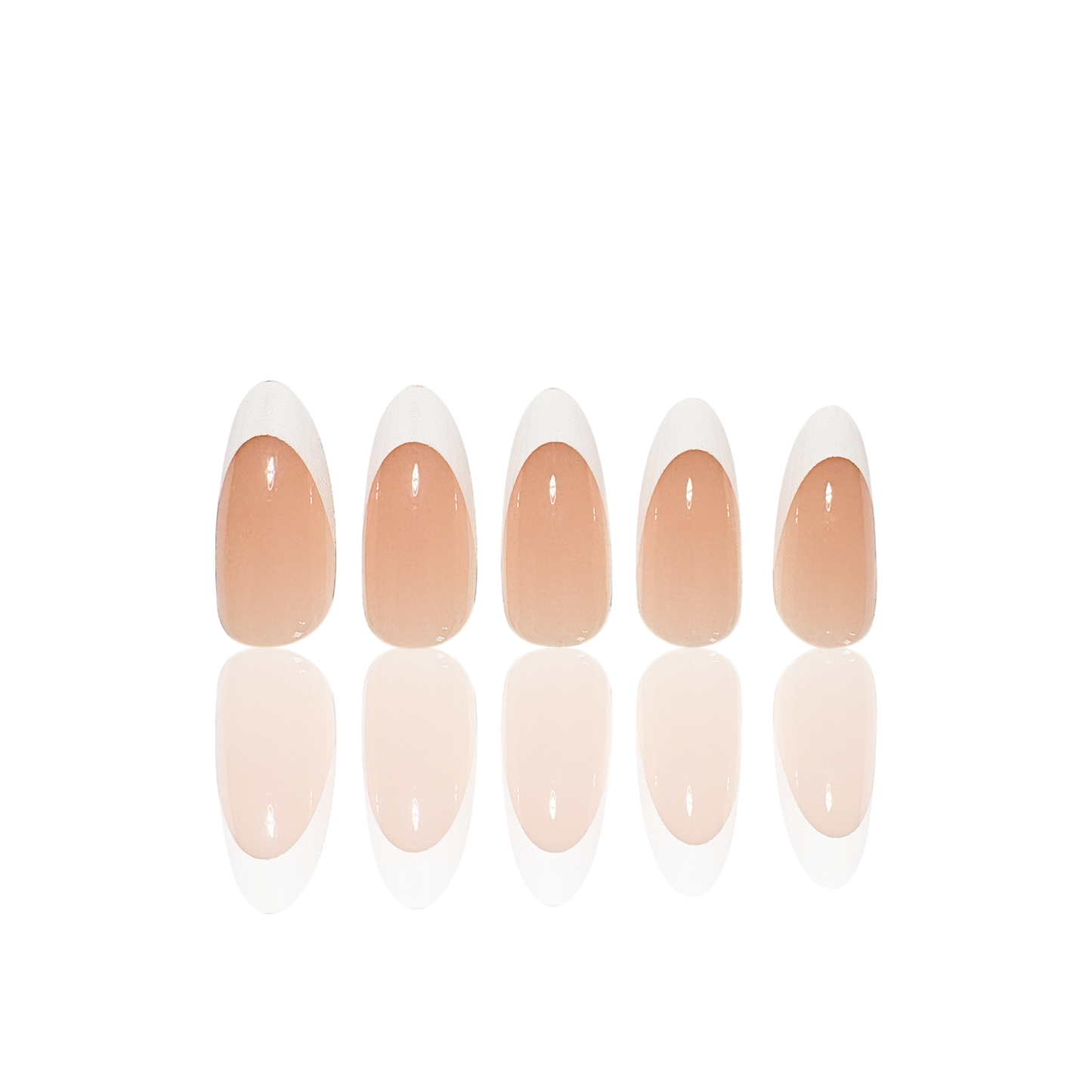 Press On neglur - Light Brown French