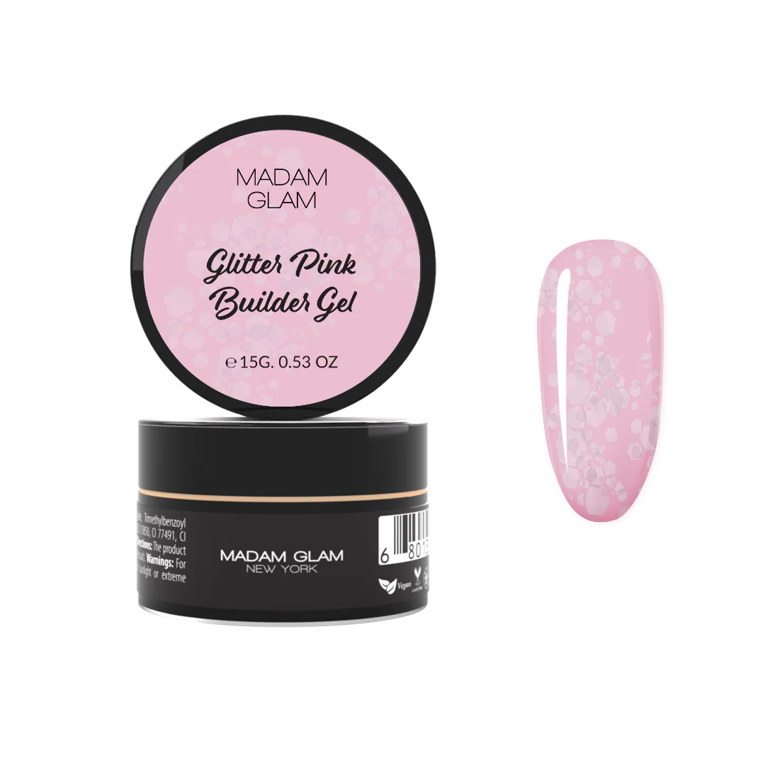 Glitter Pink Builder Gel