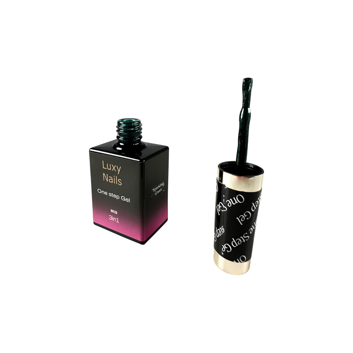 One Step HEMA FREE No Wipe Gel Polish - Sparkling Green