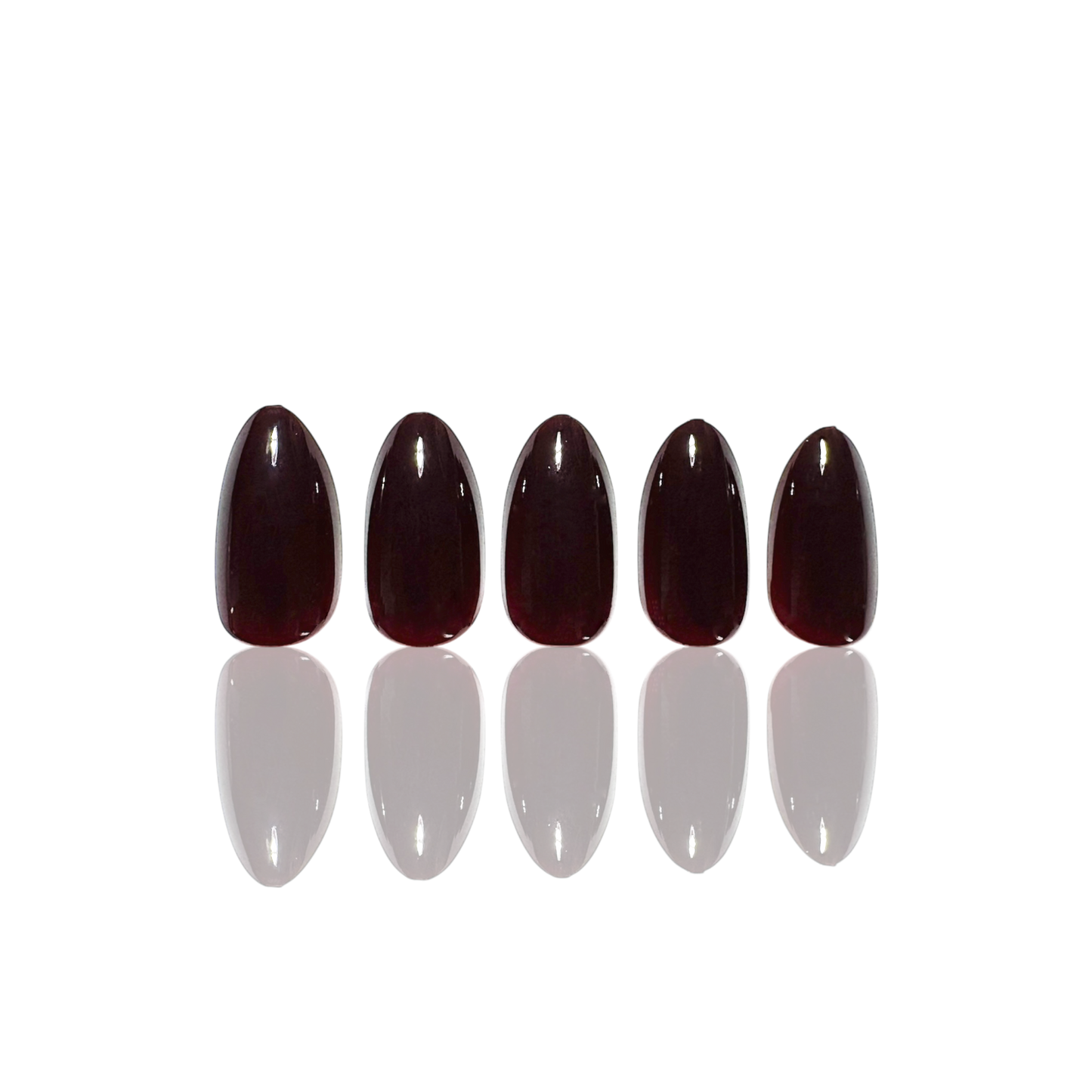 Press On neglur - Vínrauðar