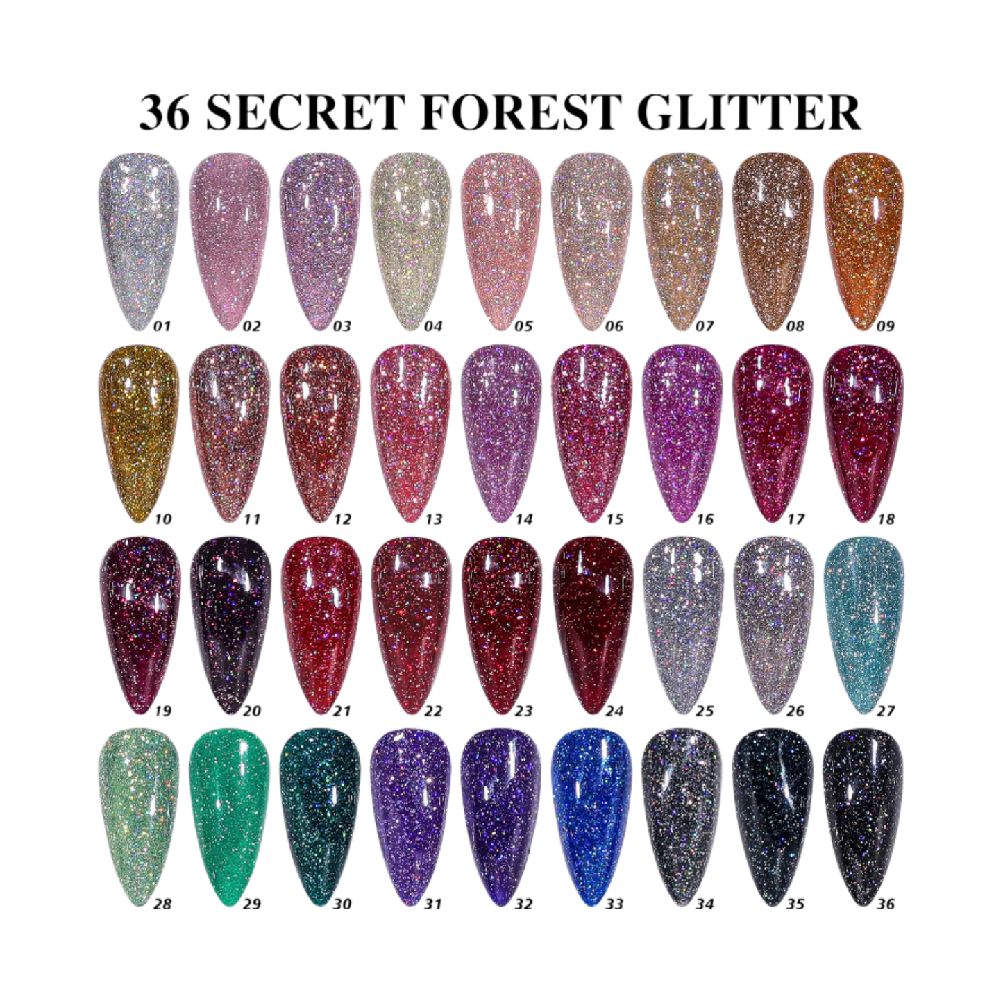 Secret Forest Glitter Gel Polish