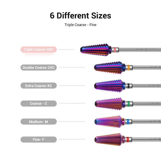 Tornado Tungsten Carbide Nail Drill Bits - 7 Grófleikar