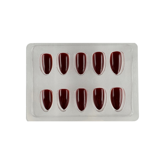 Press On neglur - Burgundy