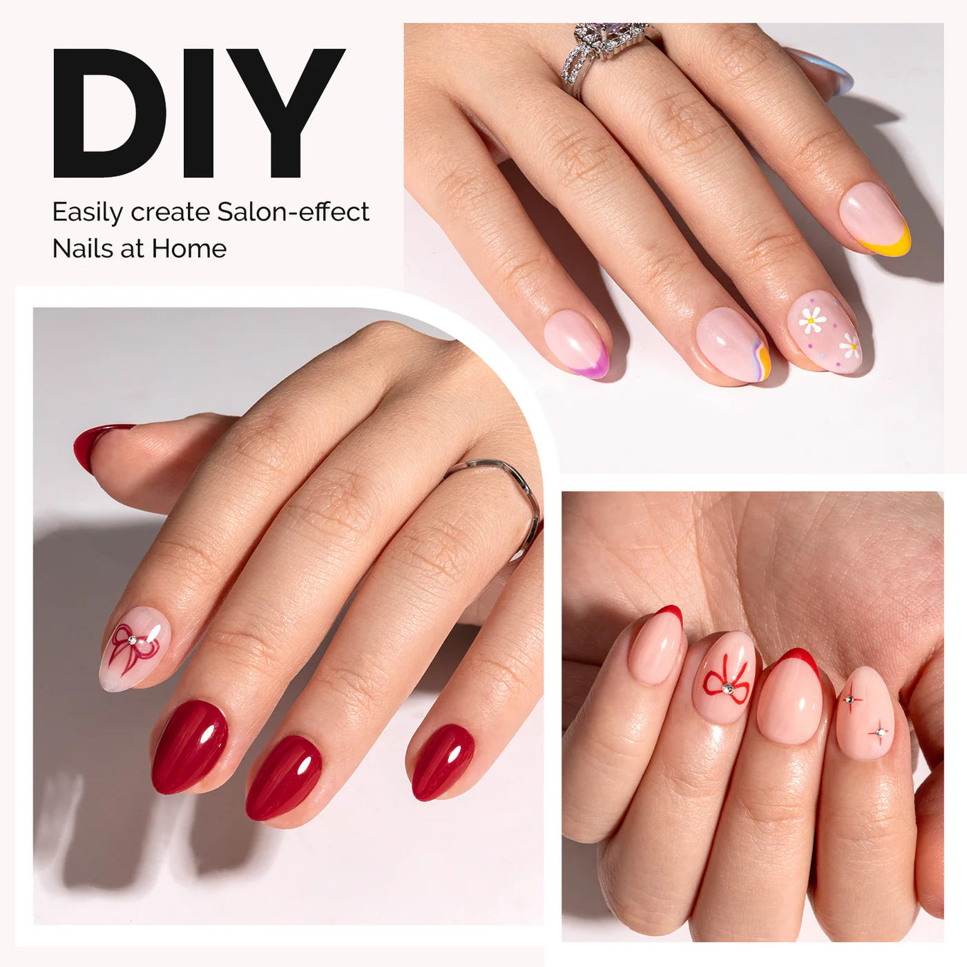 300Pcs Half Matte Clear Acrylic Full Cover Nail Tips - Short Almond