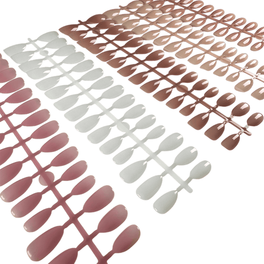 Presson nail tips in five colors and 8 shapes. Nails that last for month + 
Easy to apply Soft Gel Nail Tips - Easy to remove. Möndlulaga