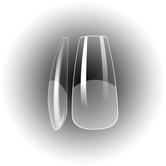 UPVOTED Soak Off Tips Medium Coffin