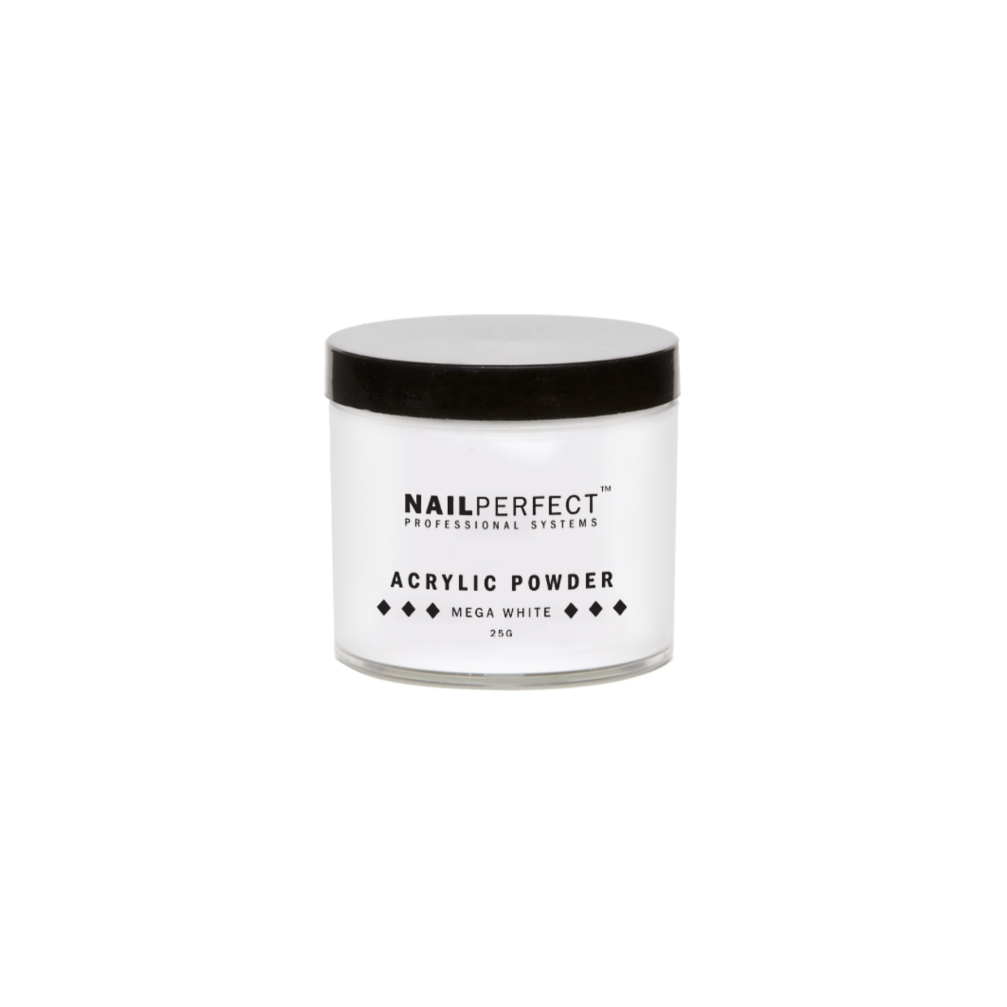 Acrylic Powder Mega White - 3 stærðir