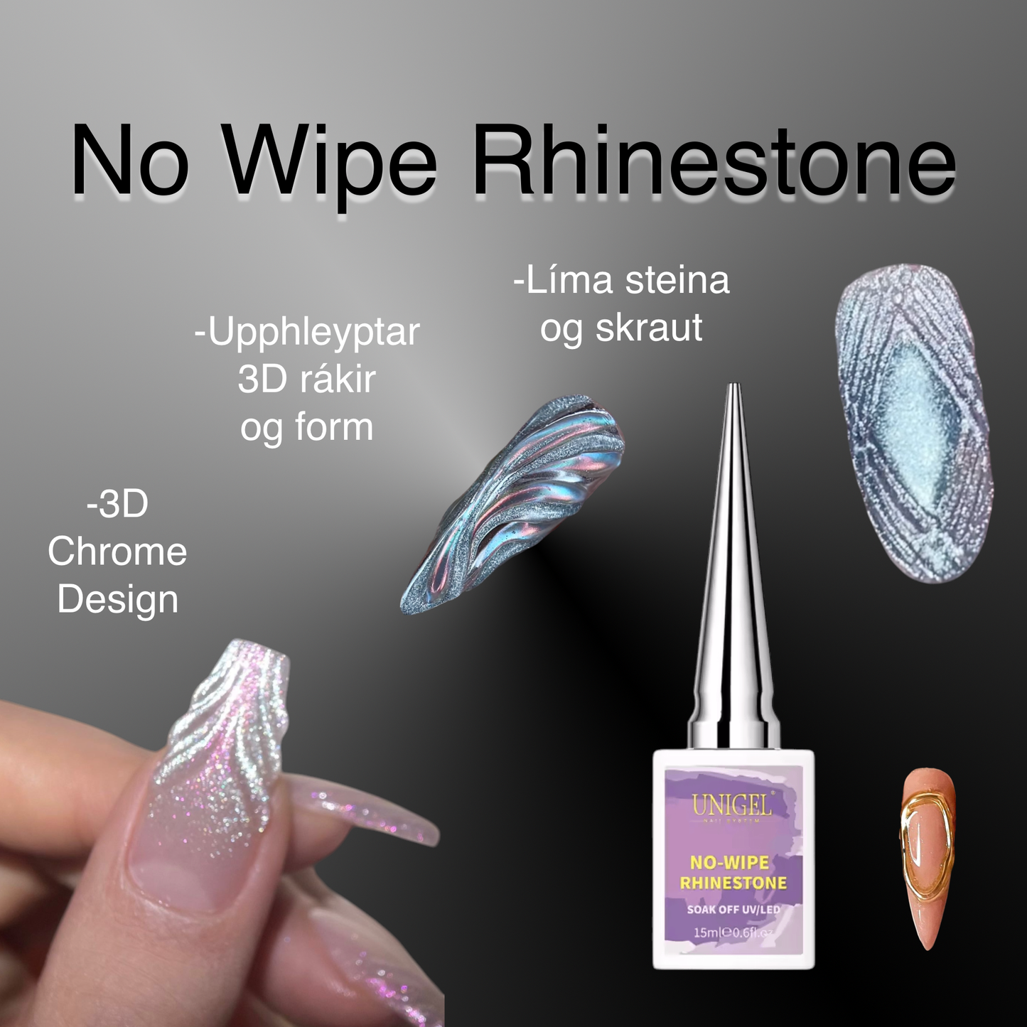No-Wipe Rhinestone