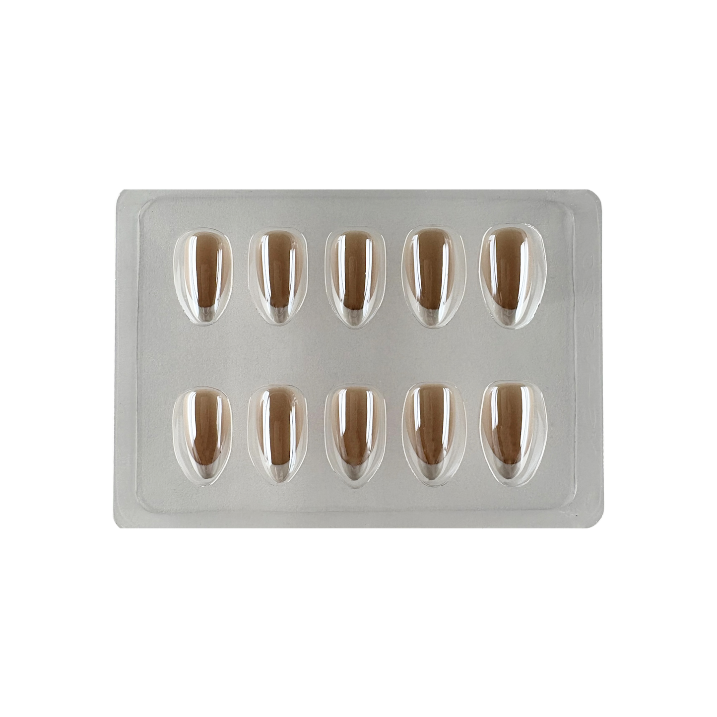 Press On neglur - Nude French Chrome