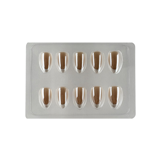 Press On neglur - Nude French Chrome