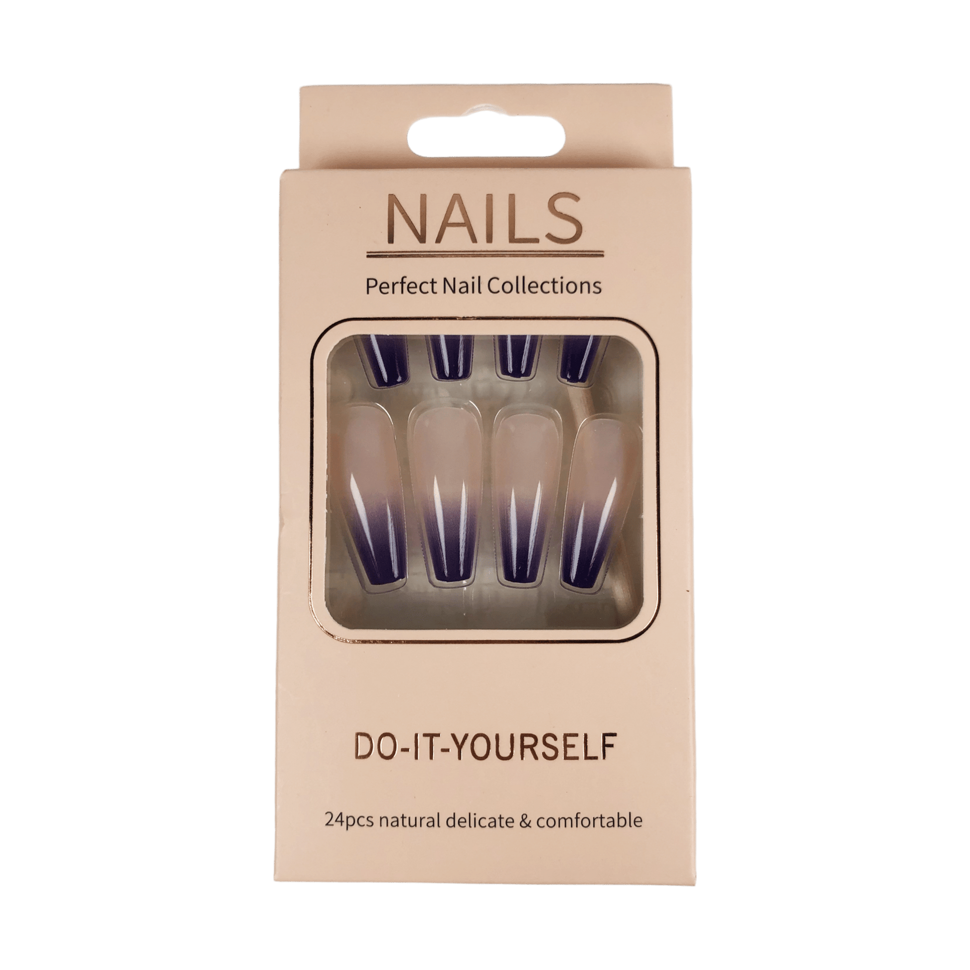 PressOn gervineglur Fjólubláar ombre