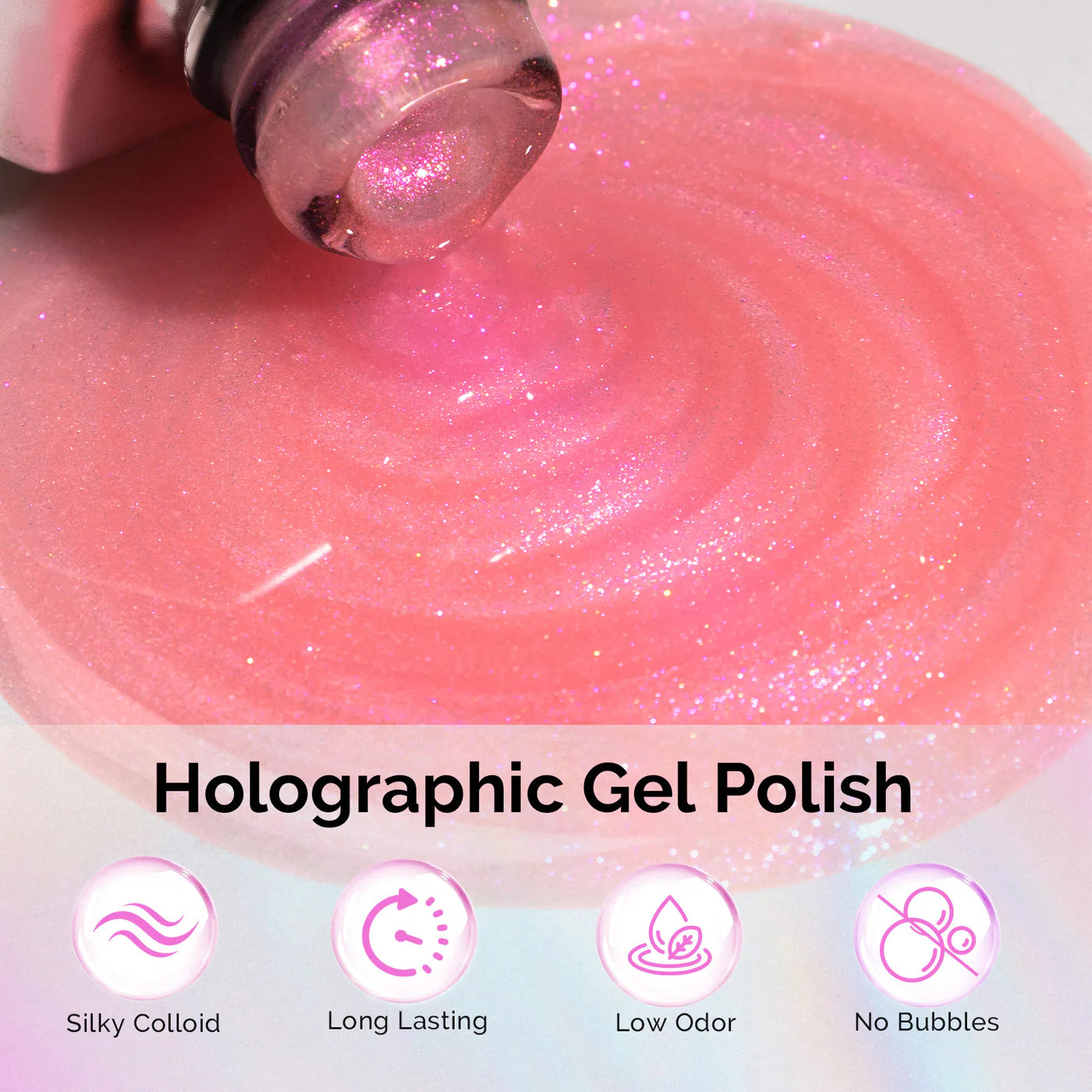 G2609 Jelly Pink Aurora Shimmer - TPO-Free Thick Gel Nail Polish