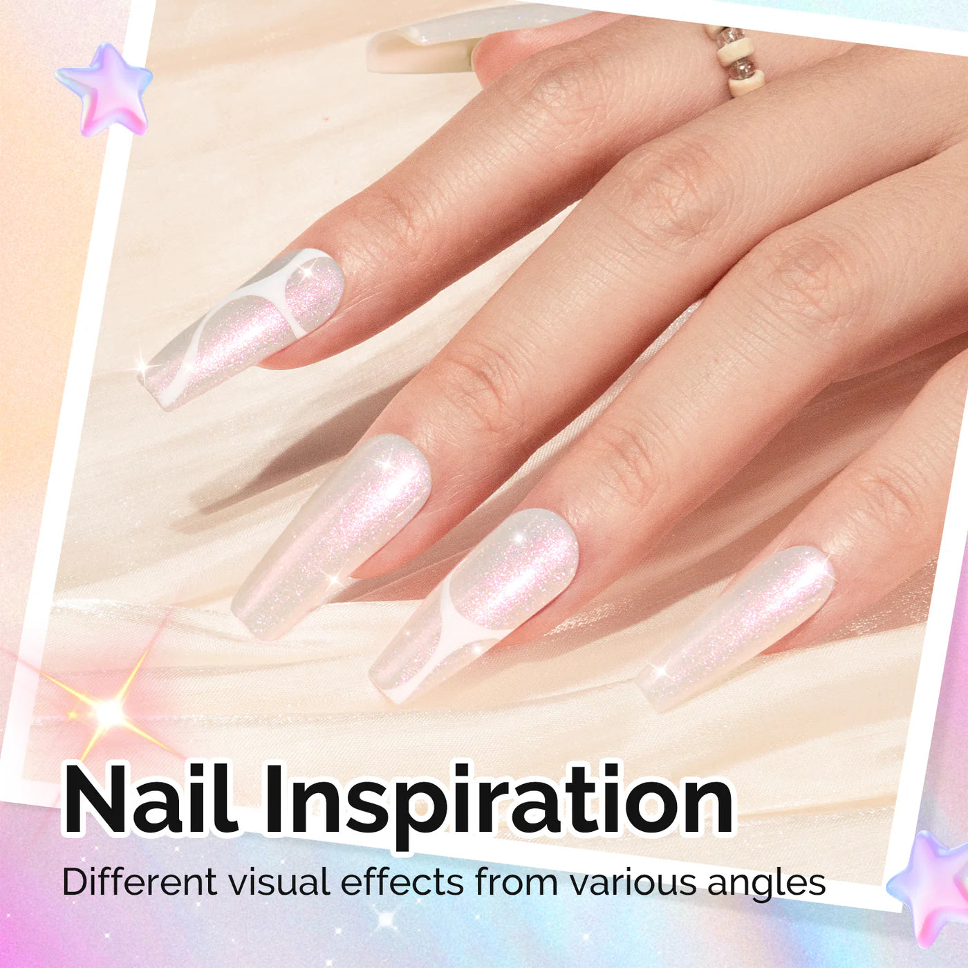G2606 Pink Aurora Shimmer - TPO-Free Thick Gel Nail Polish
