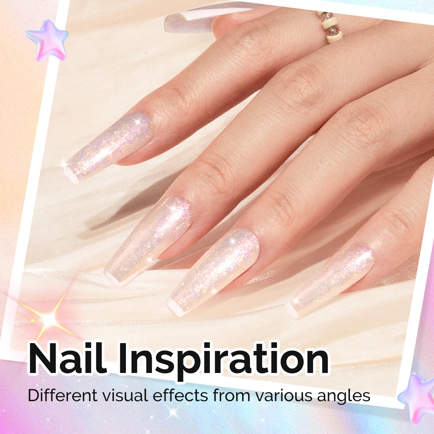 G2608 Shimmer Aurora Yellow Pink - TPO-Free Thick Gel Nail Polish
