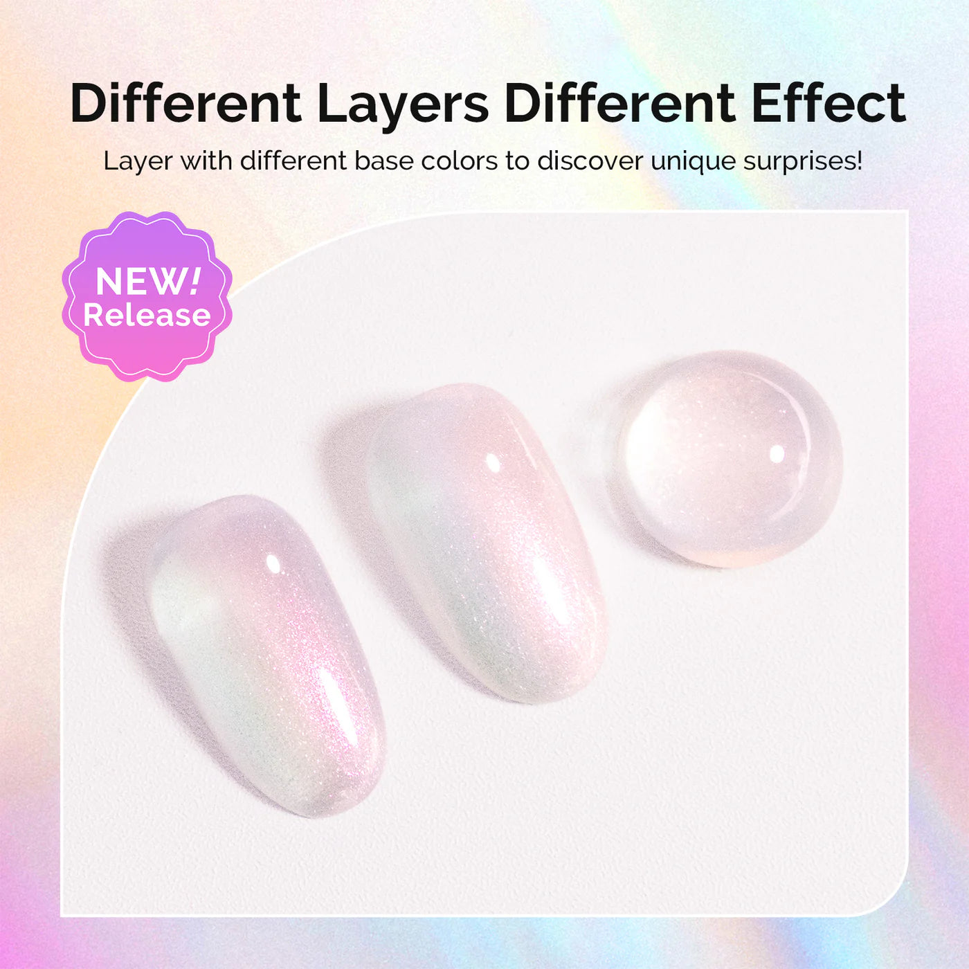 G2606 Pink Aurora Shimmer - TPO-Free Thick Gel Nail Polish