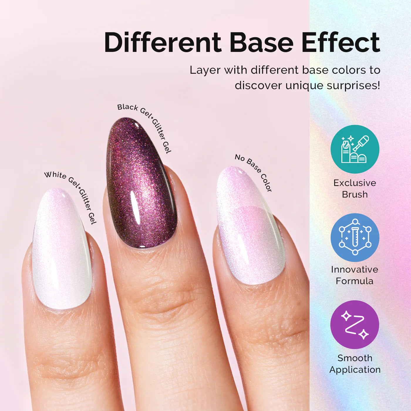 G2606 Pink Aurora Shimmer - TPO-Free Thick Gel Nail Polish