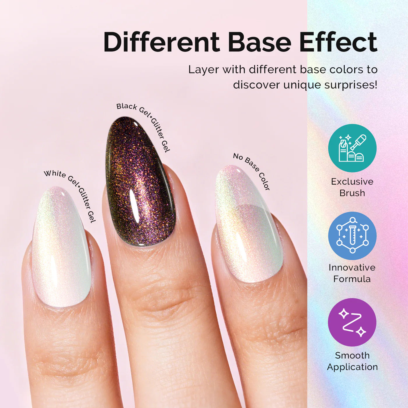 G2608 Shimmer Aurora Yellow Pink - TPO-Free Thick Gel Nail Polish