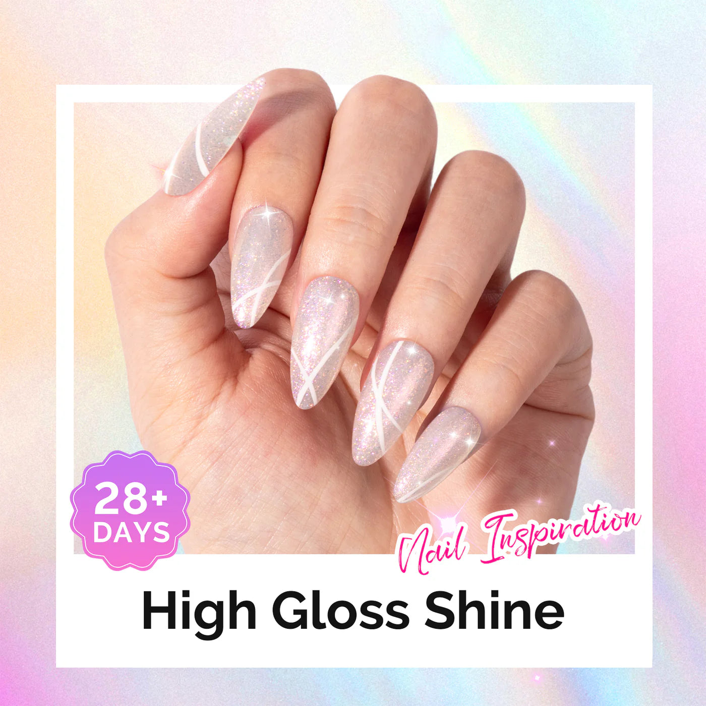 G2608 Shimmer Aurora Yellow Pink - TPO-Free Thick Gel Nail Polish