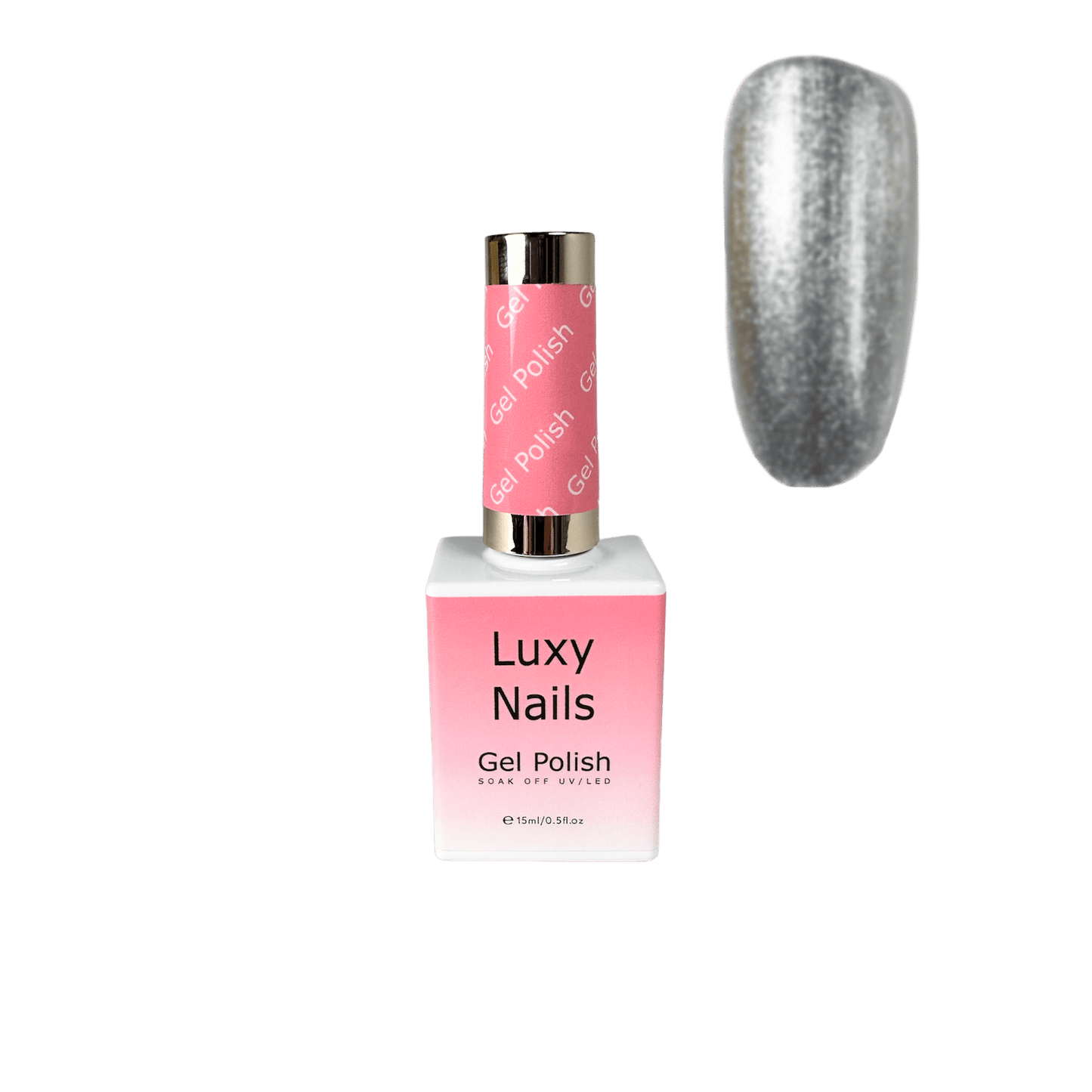 New Luxy Nails Gel Polish - Silver Glitter Sky