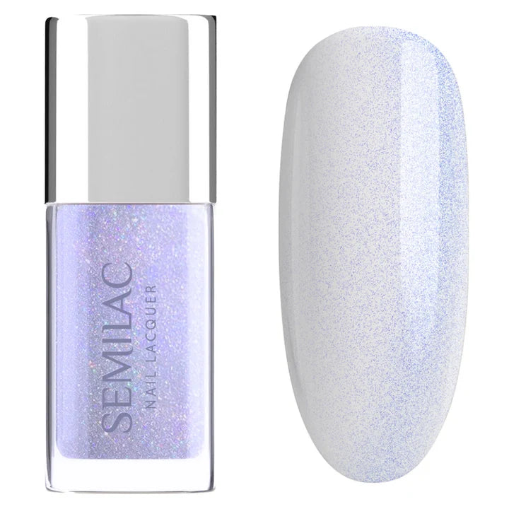 117 Nail Lacquer Classic Pink-a-Blue - Semilac Regular Nail Polish - GLOW IN THE DARK