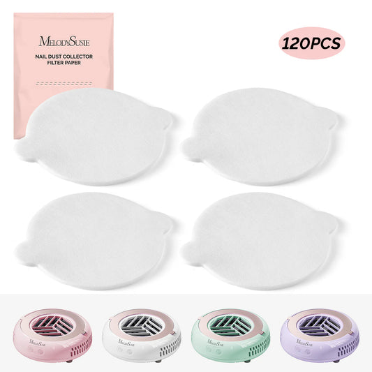 120Pcs Nail Dust Collector Filter Papers