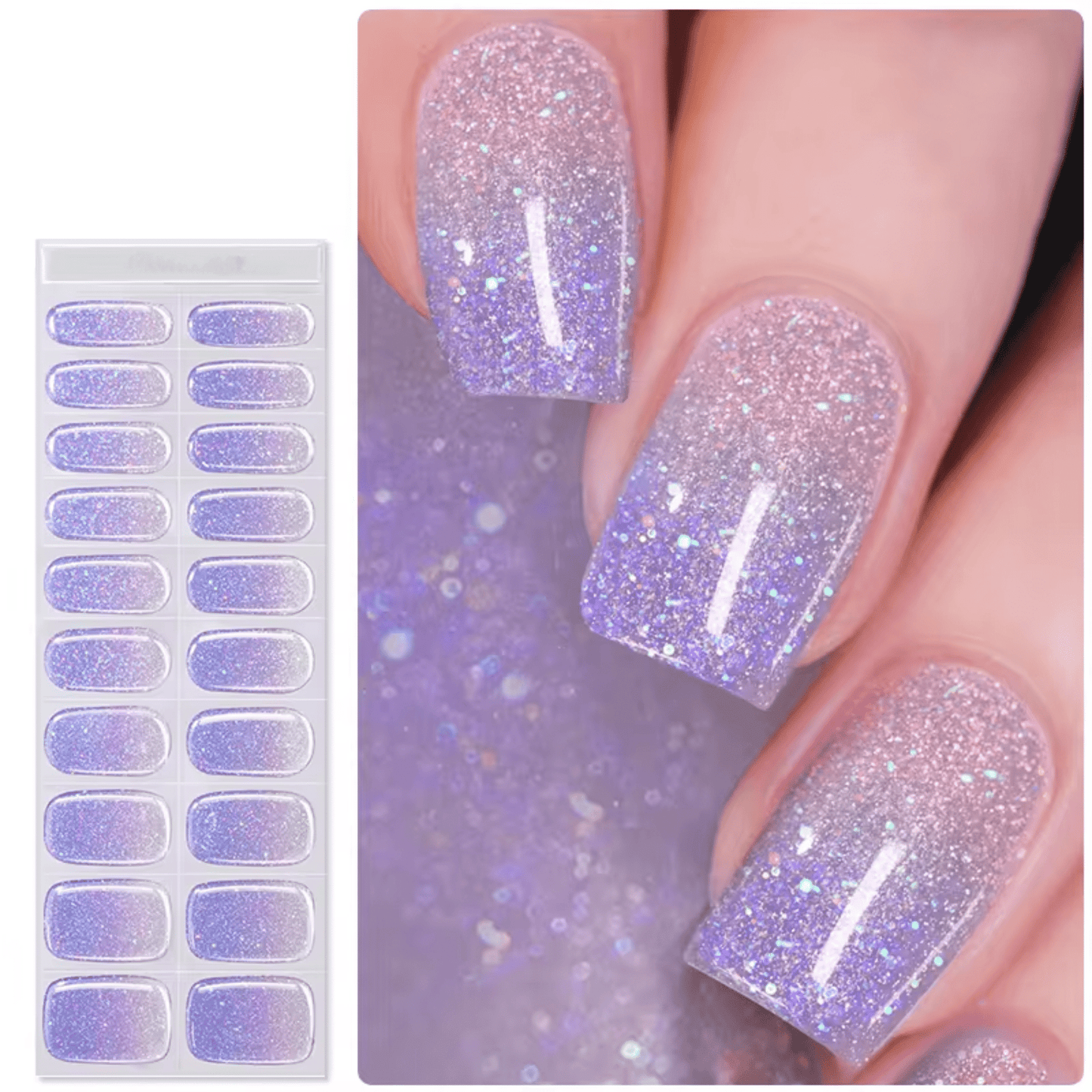 Semi Cured Gel Nail Stickers - 36 gerðir