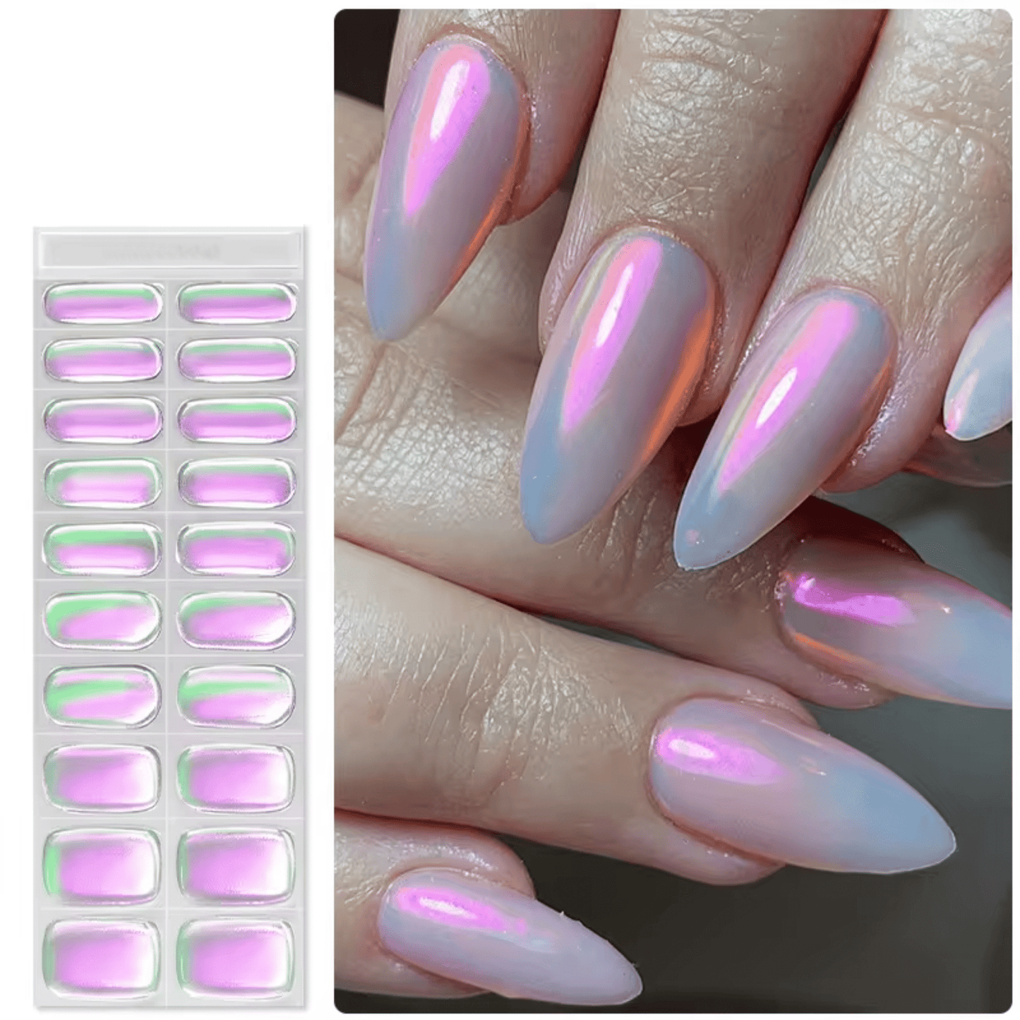 Semi Cured Gel Nail Stickers - 36 gerðir