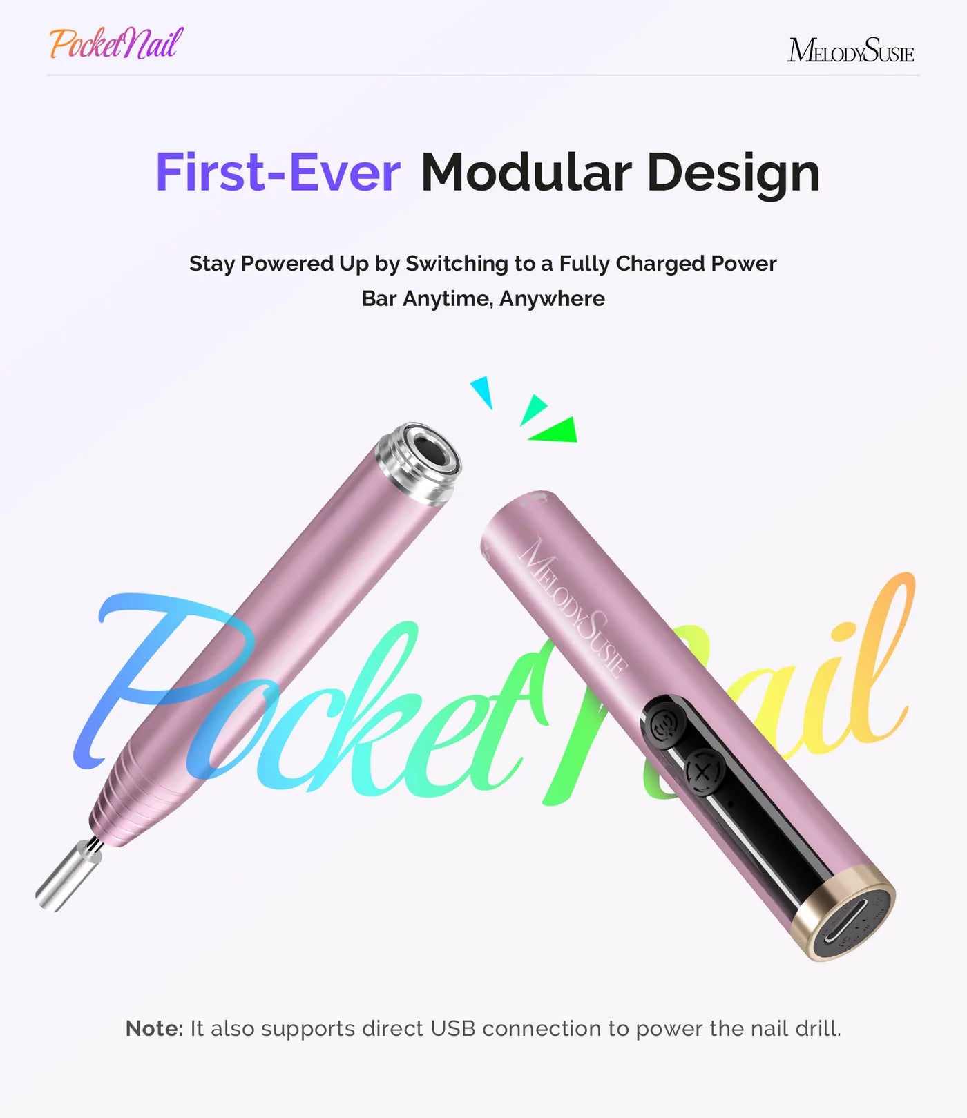 PocketNail PC100GR Innovative Pen-Shaped Portable Nail Drill 20,000RPM