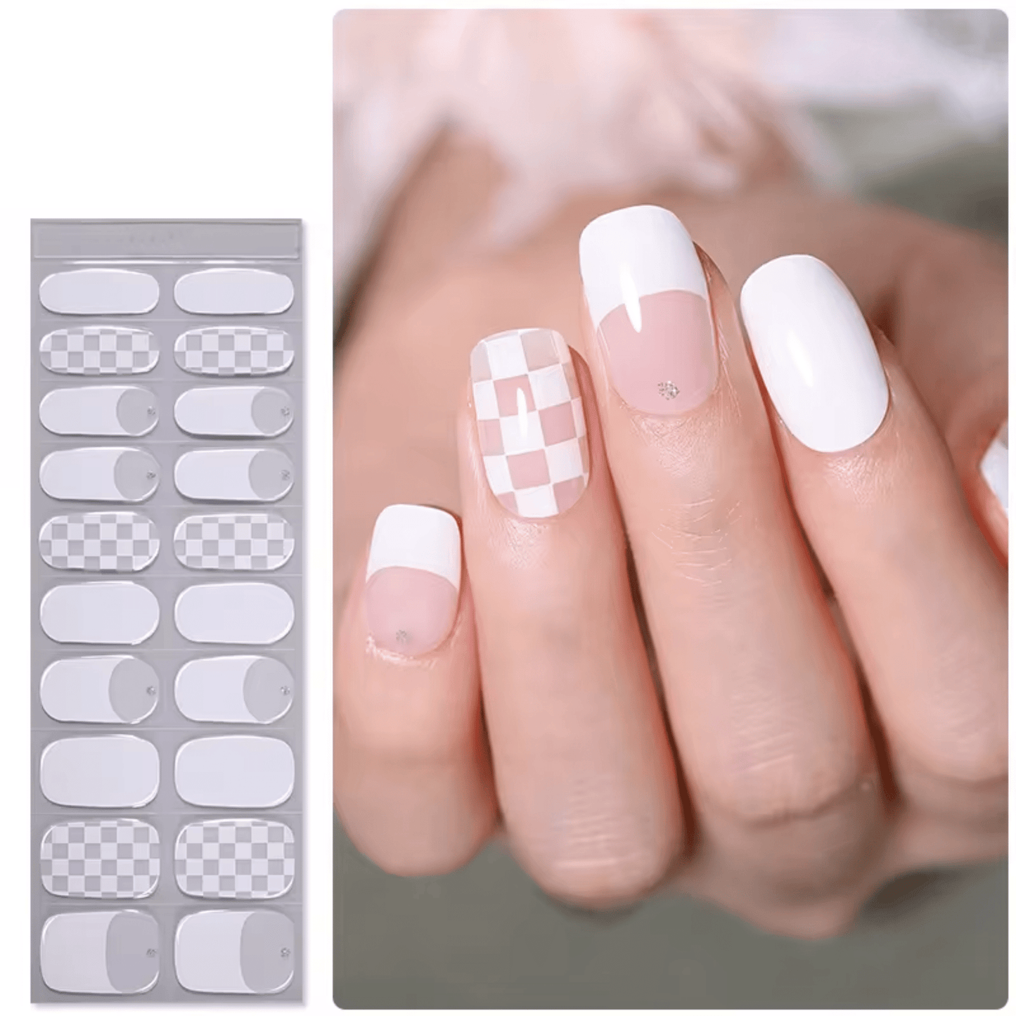 Semi Cured Gel Nail Stickers - 36 gerðir