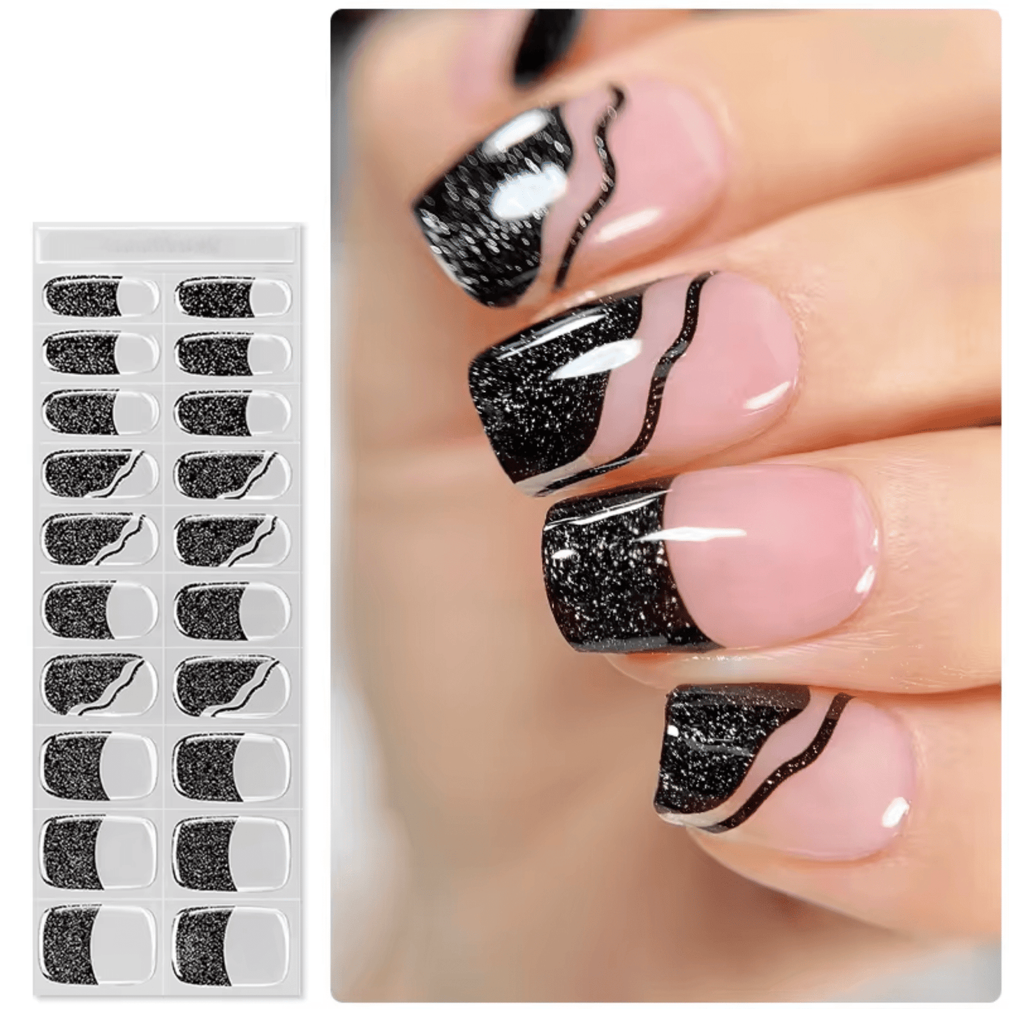 Semi Cured Gel Nail Stickers - 36 gerðir