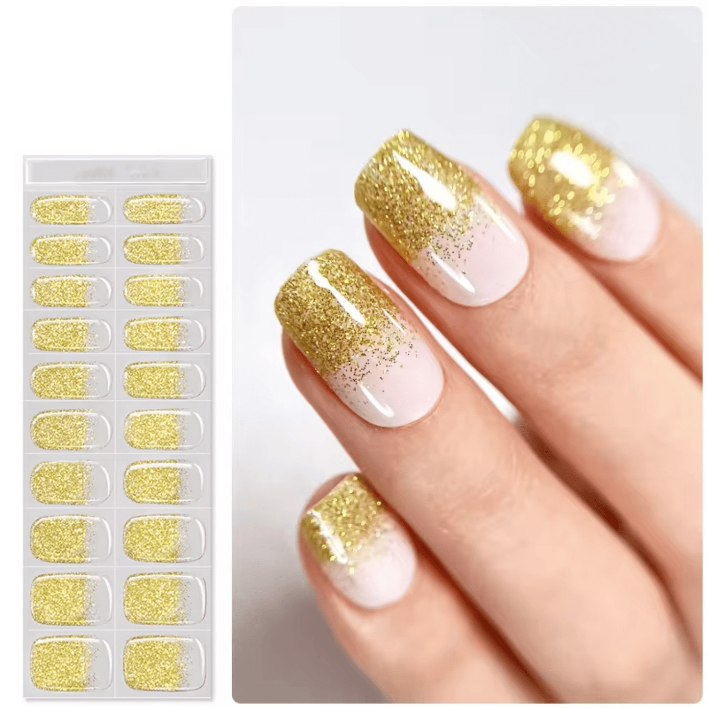 Semi Cured Gel Nail Stickers - 36 gerðir