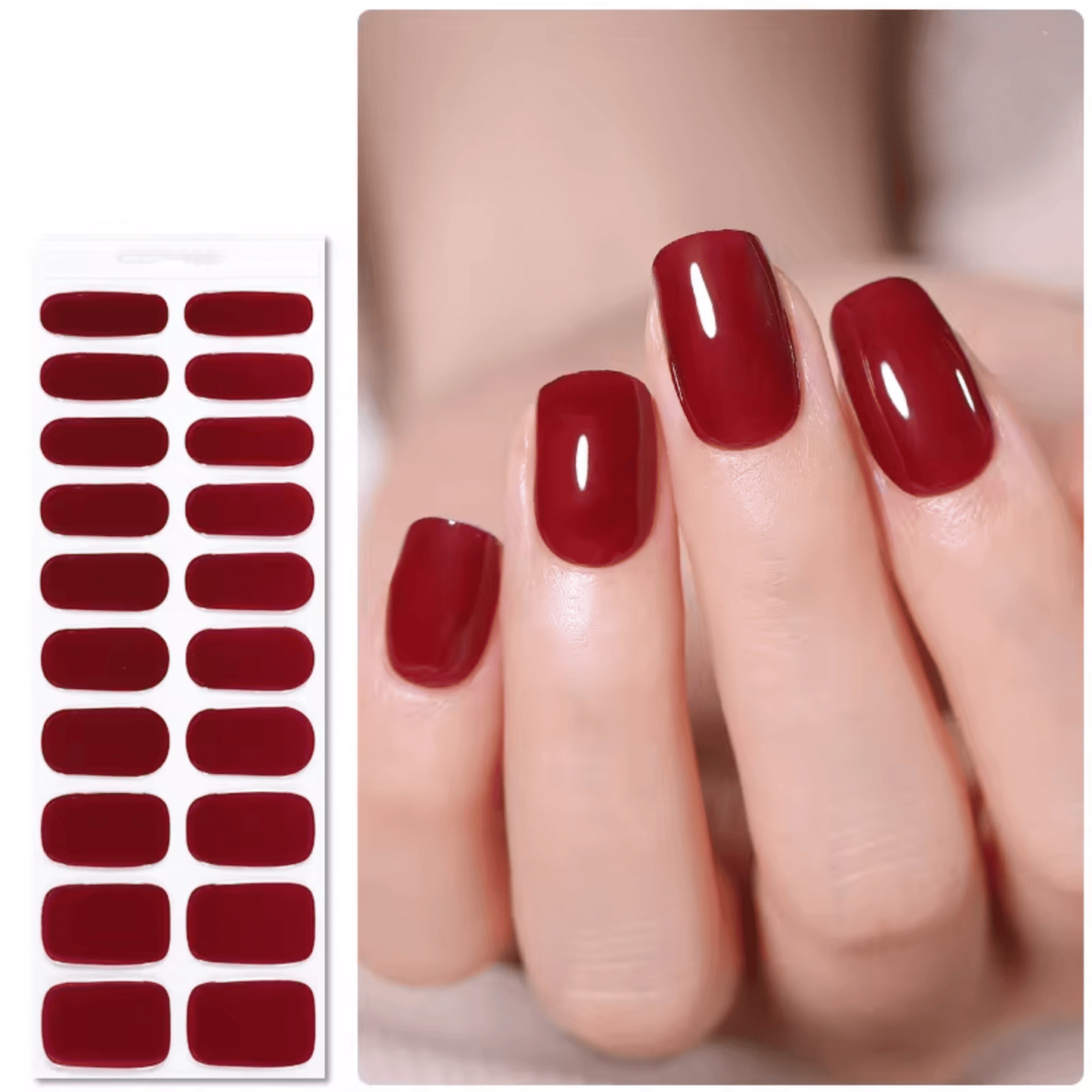 Semi Cured Gel Nail Stickers - 36 gerðir