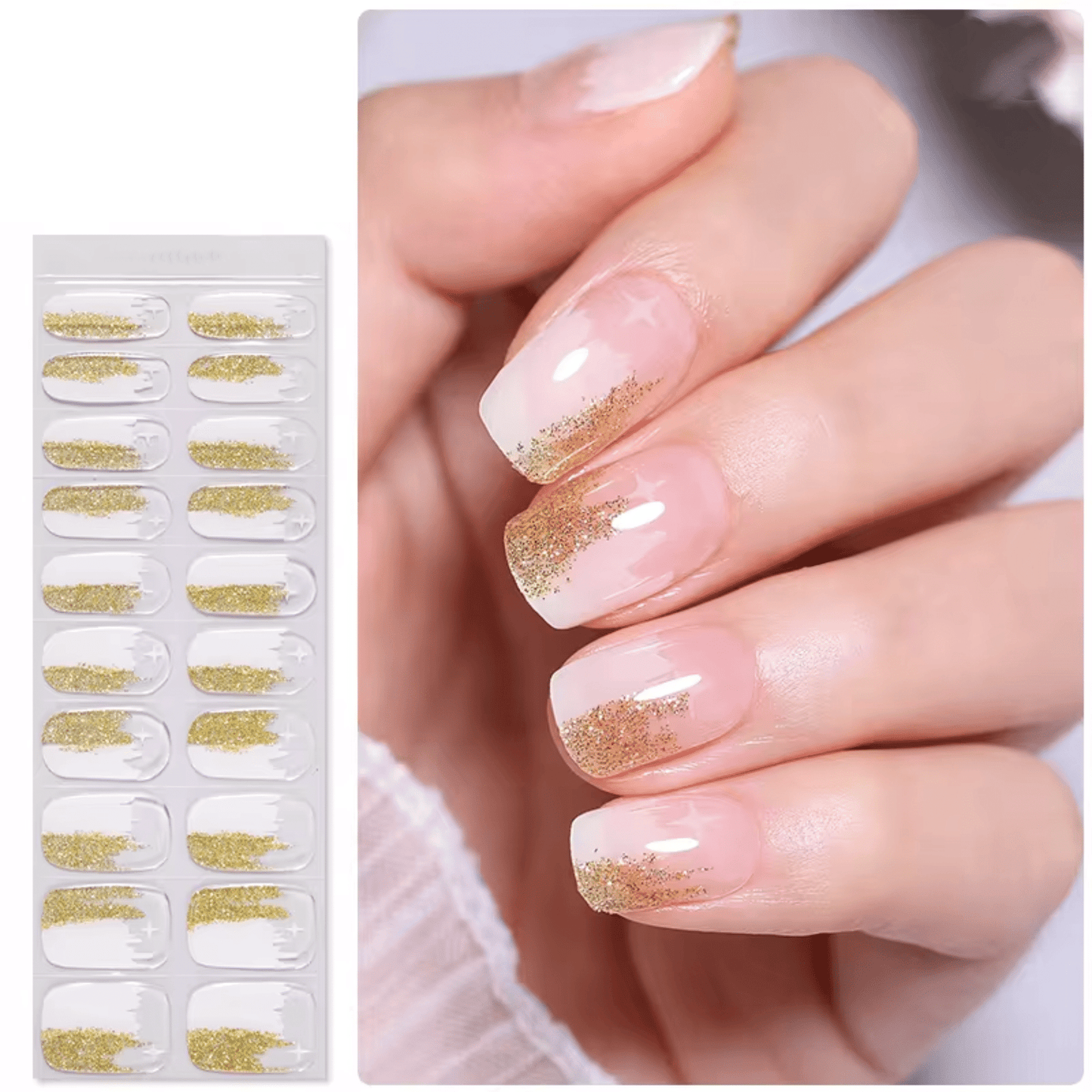 Semi Cured Gel Nail Stickers - 36 gerðir