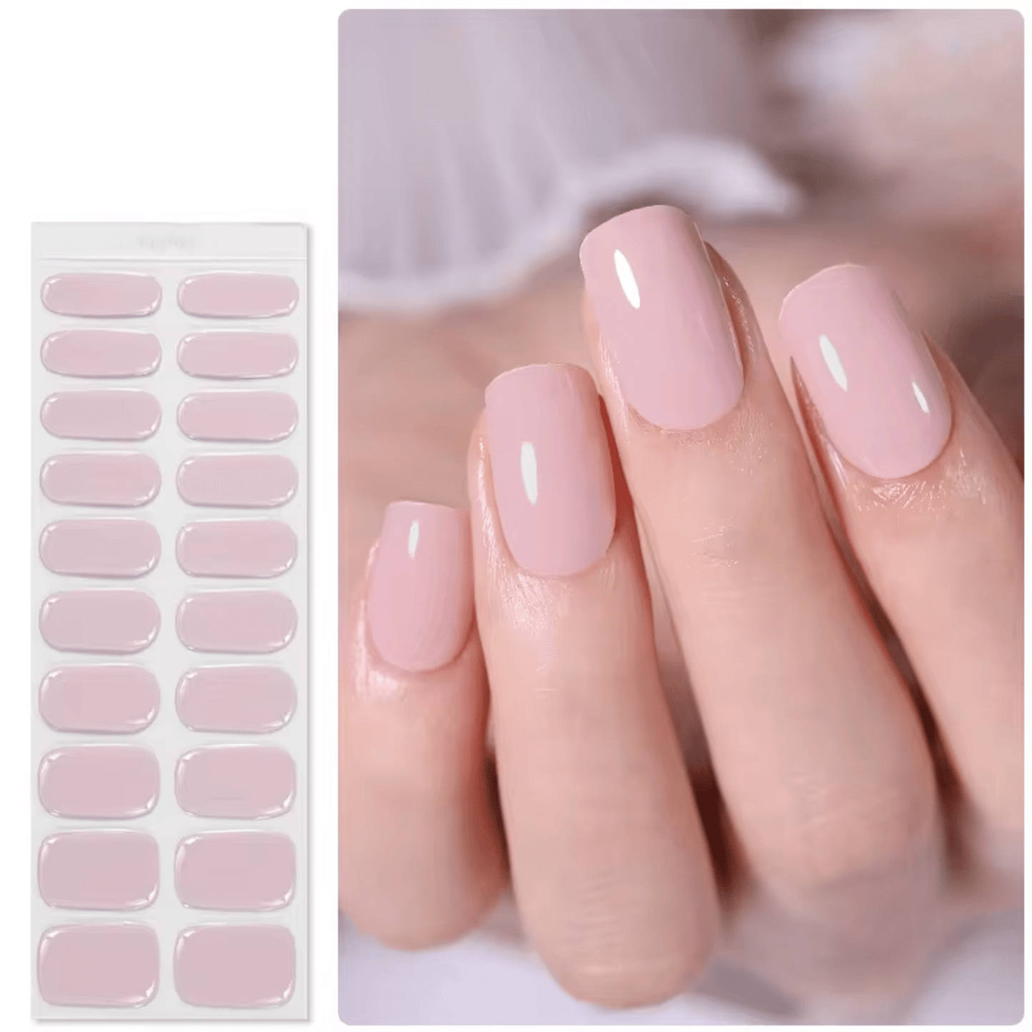 Semi Cured Gel Nail Stickers - 36 gerðir