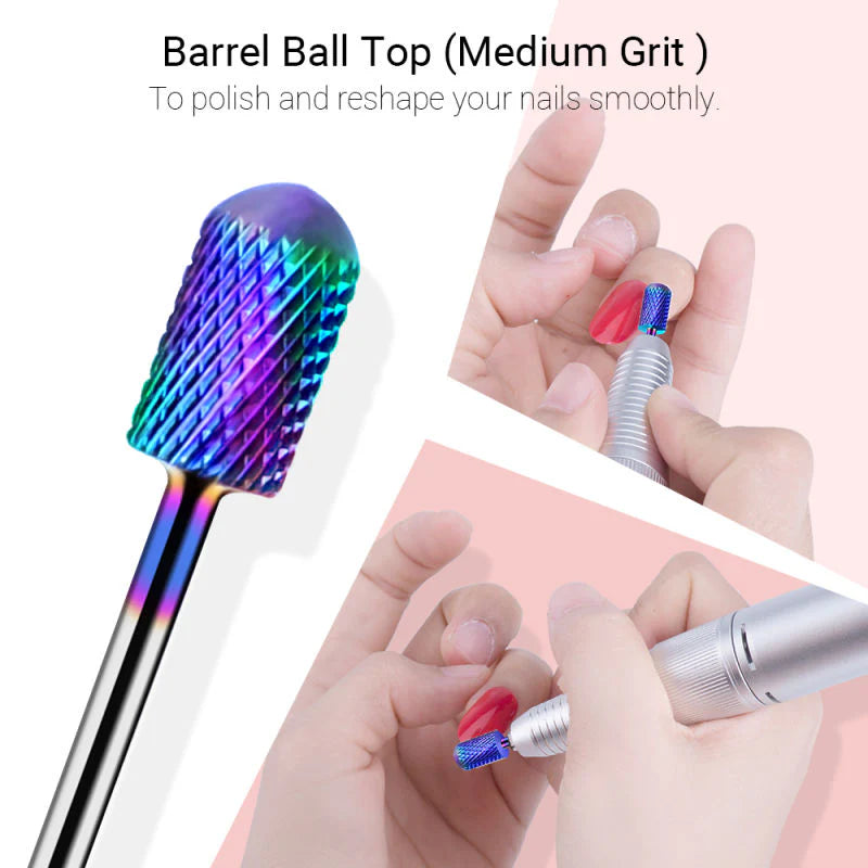 Tungsten Carbide Diamond Nail Drill Bits Set 7Pcs